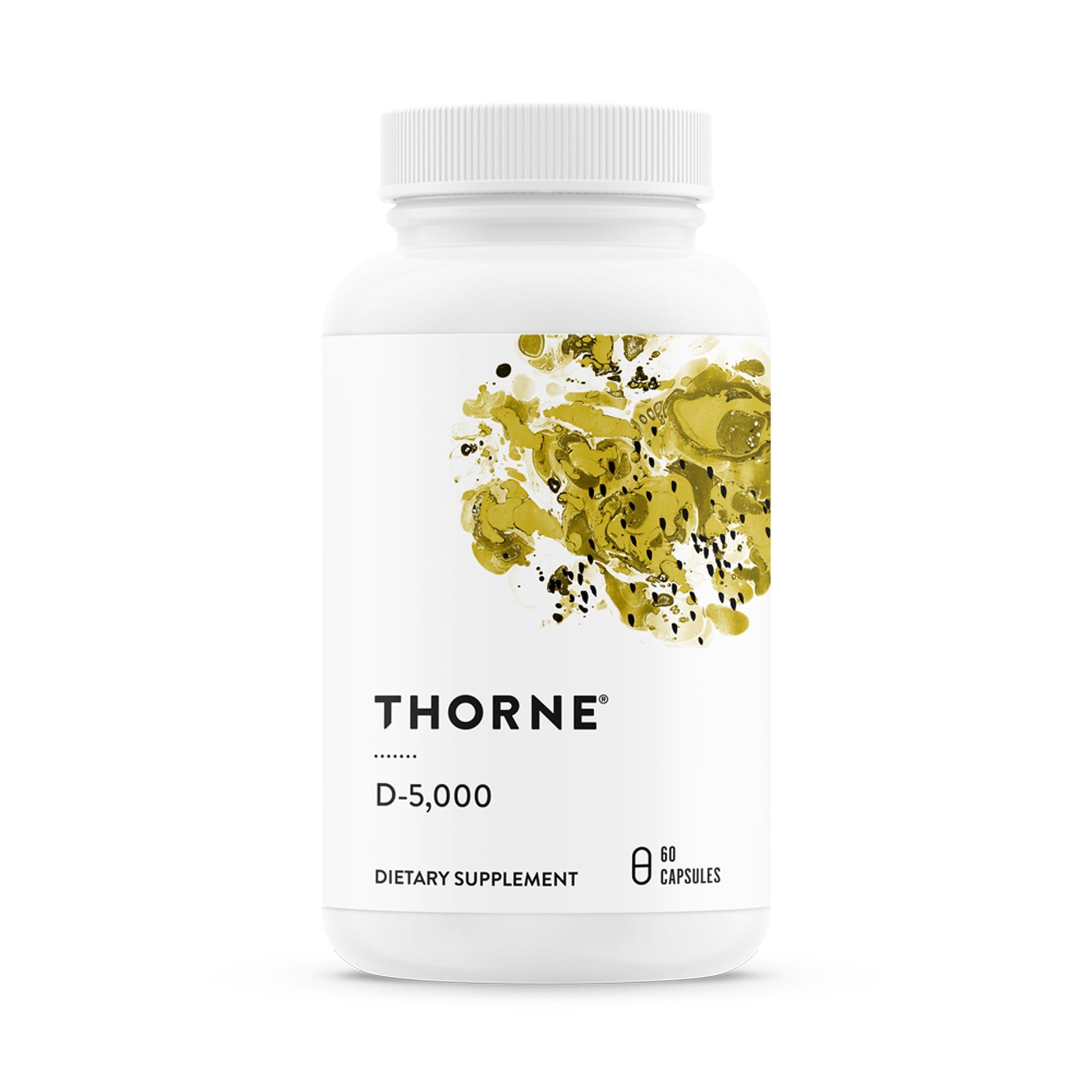 THORNE Vitamin D-5,000 Vitamin D3 Supplement, 60 Capsules