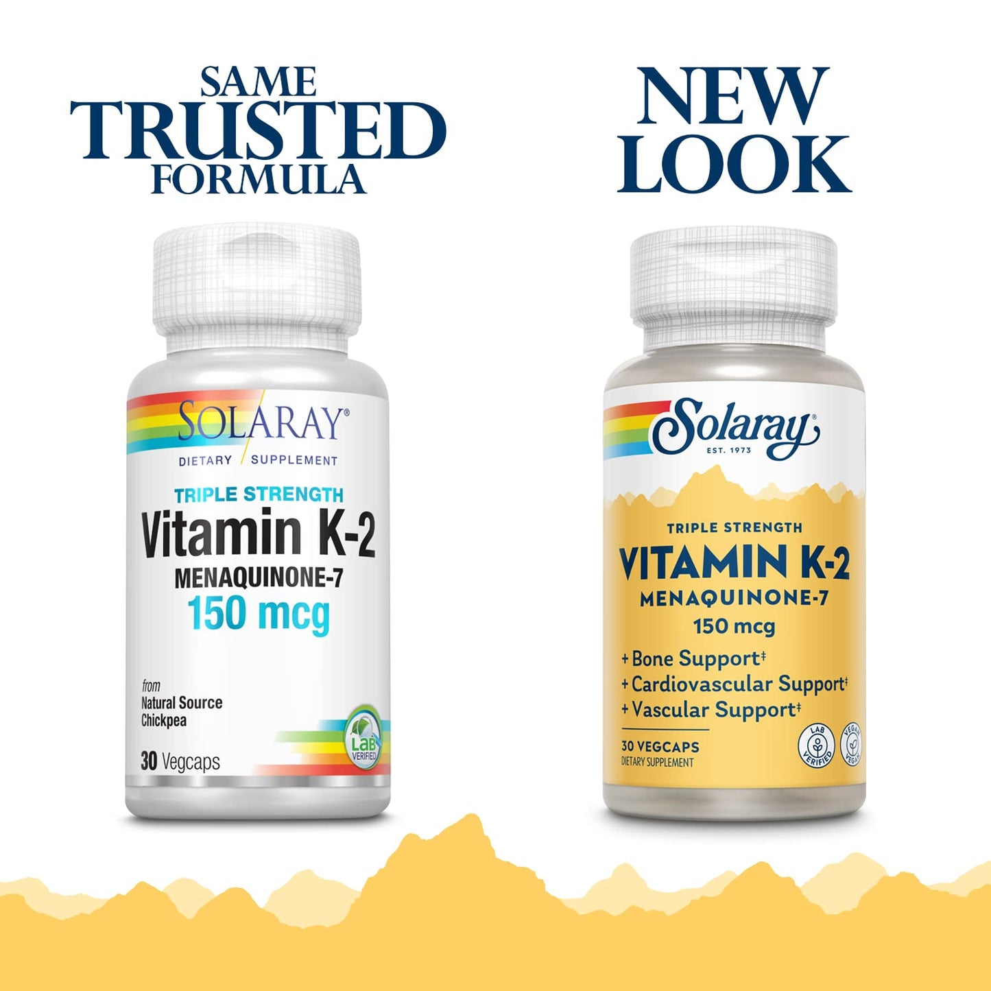 Solaray Vitamin K-2 as MK-7 150 mcg VegCap, 30 Capsules