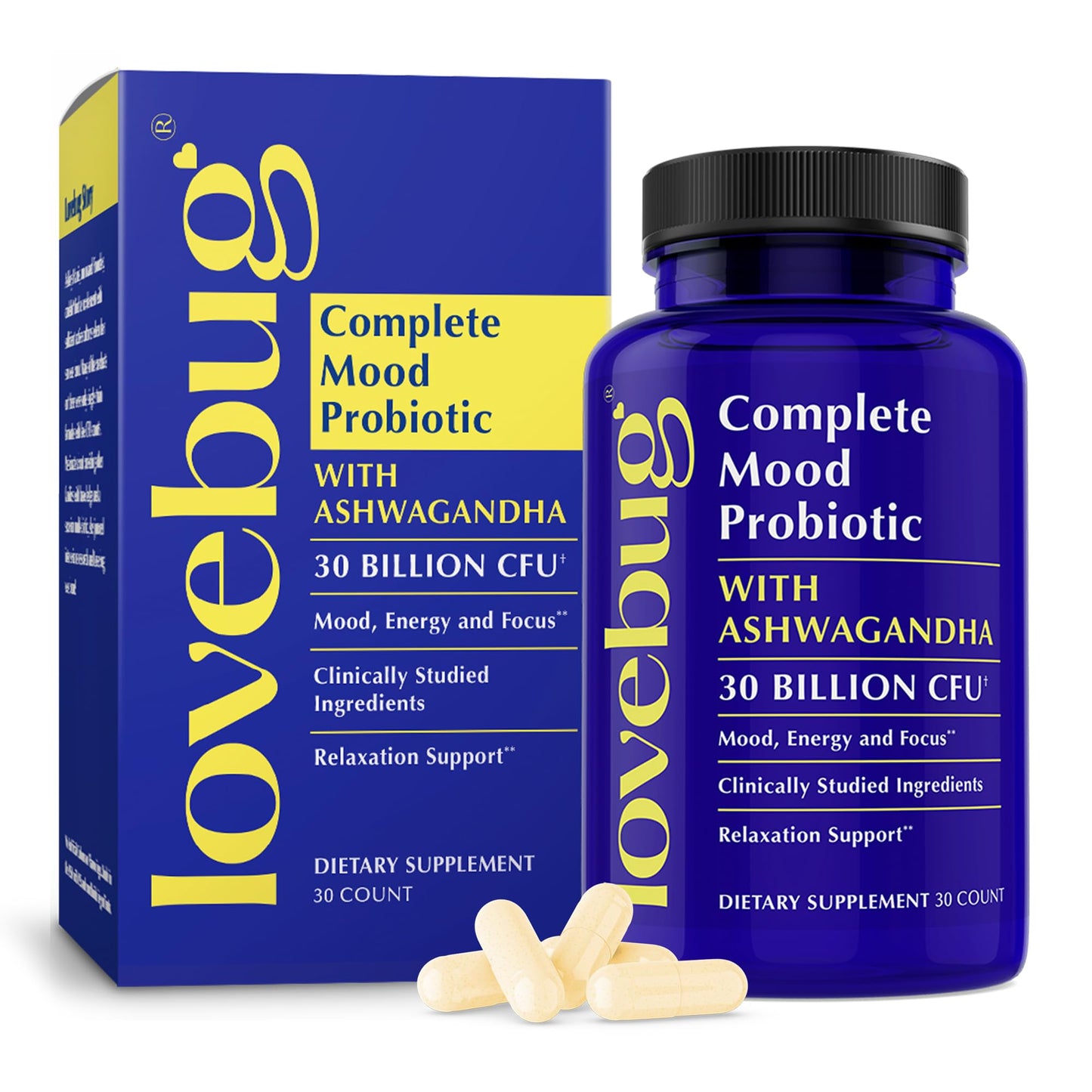 LOVEBUG Complete Mood Probiotic Capsule 30 Count