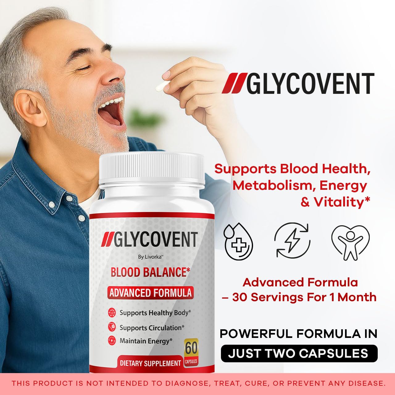LIVORKA GlycoVent Blood Balance Capsules, 60 Count