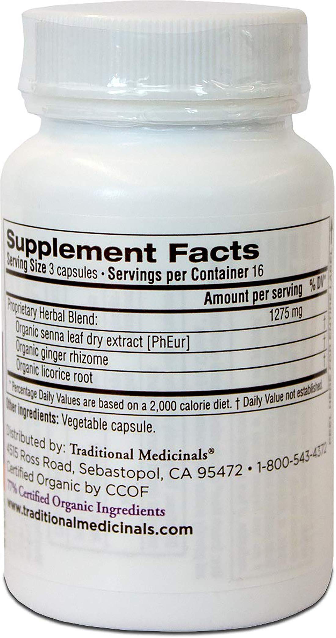 Traditional Medicinals Smooth Move Senna Capsules, 50 Capsules