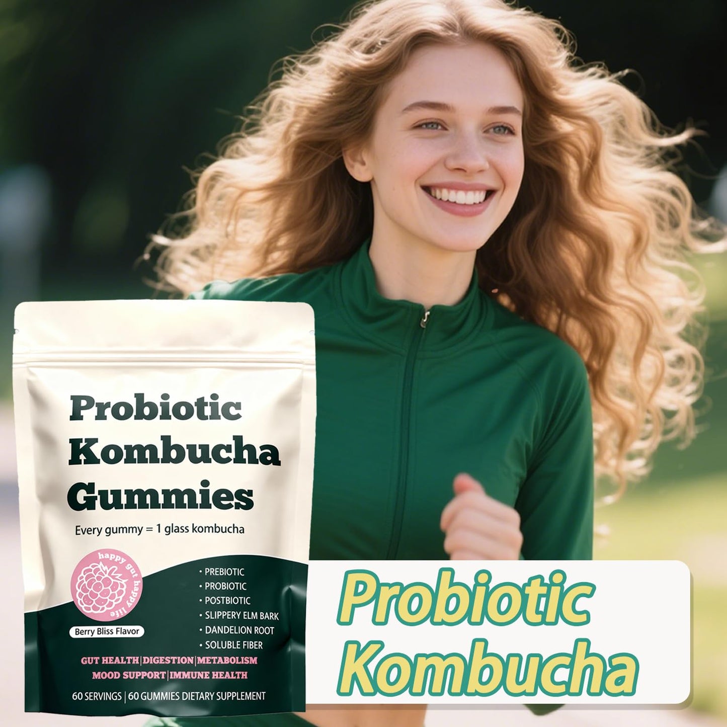 Voererh Jevawell Kombucha Gummies, 60 Gummies
