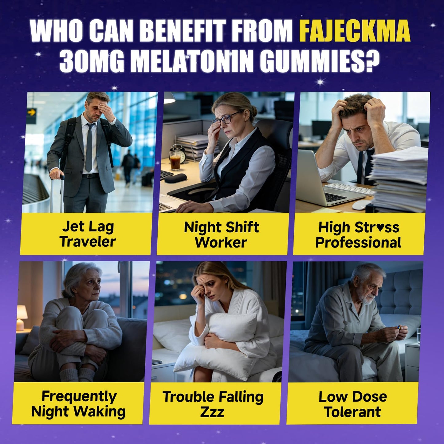 Fajeckma Melatonin Gummies Extra Strength 120 Count