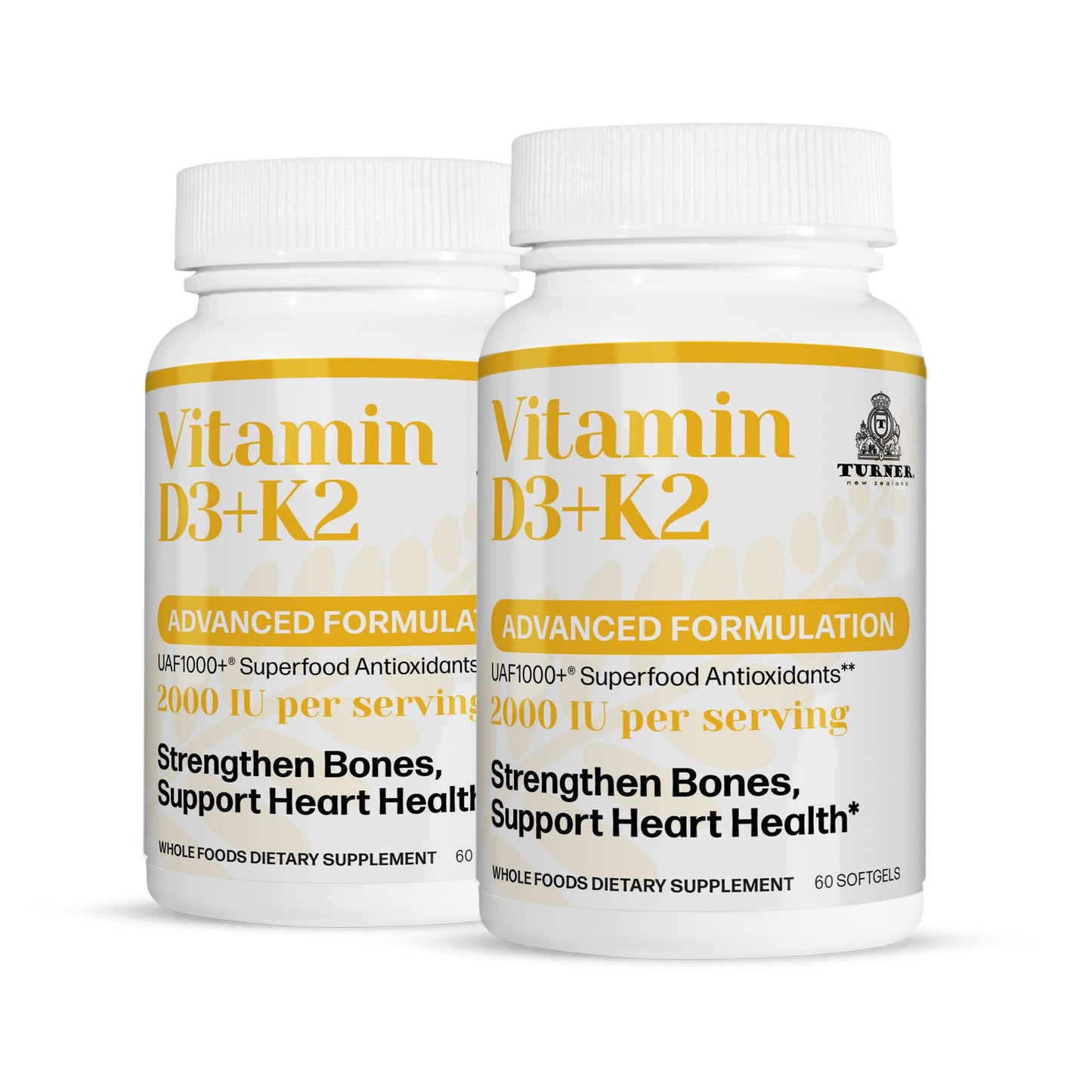 TURNER Vitamin D3 and K2 Softgels 120