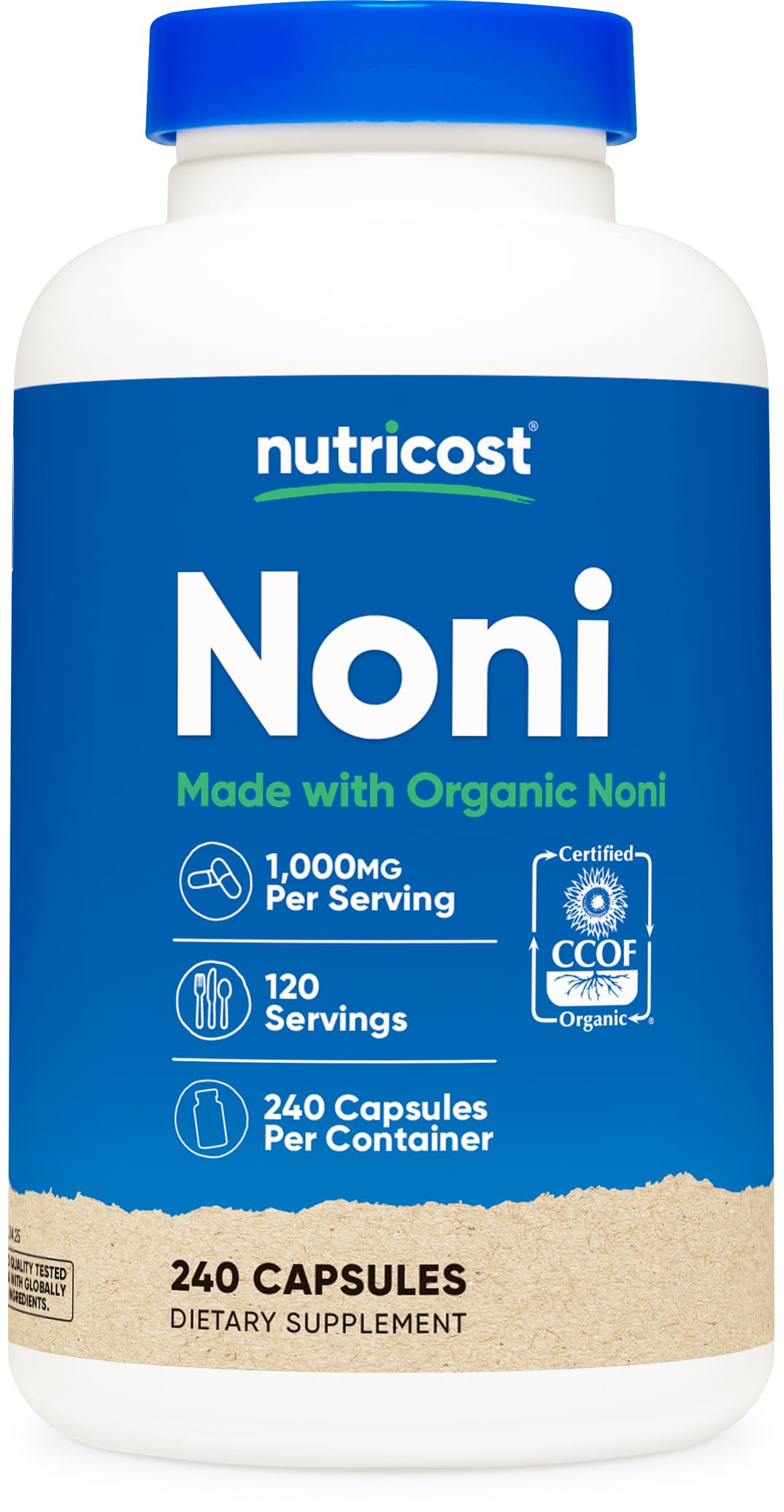 Nutricost Noni Capsules 500mg, 240 Count