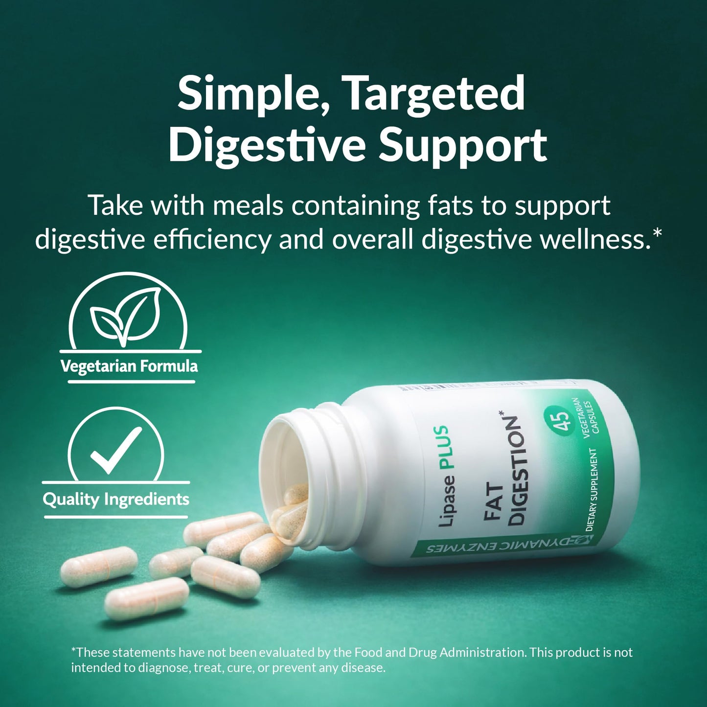 Dynamic Enzymes Lipase Plus Digestive Enzymes Capsule 45 Capsules