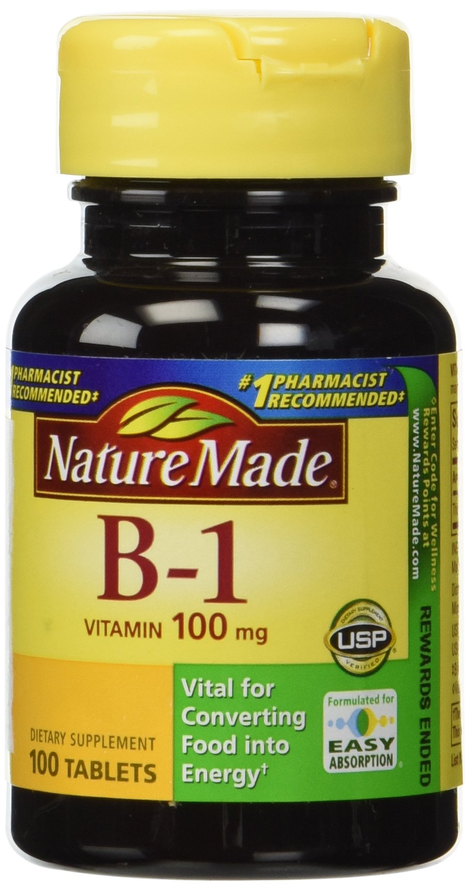 Nature Made Vitamin B-1 100 mg Tablet, 300 Count