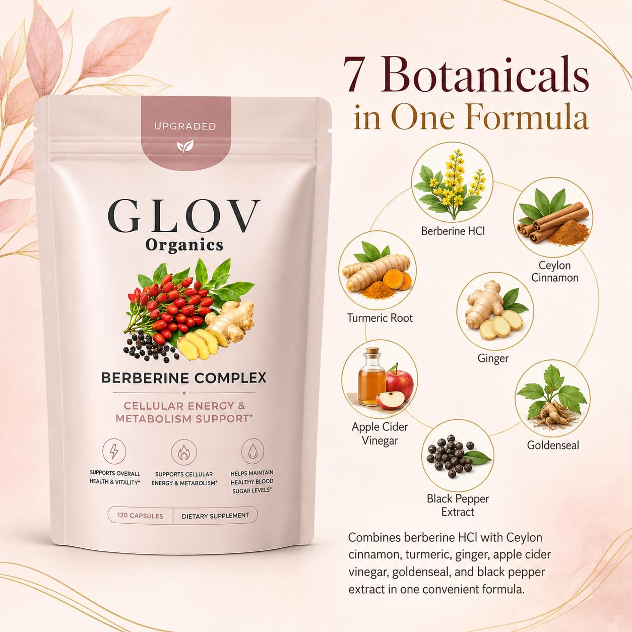 luetomi Glov Berberine Complex with Ceylon Cinnamon Softgel 1