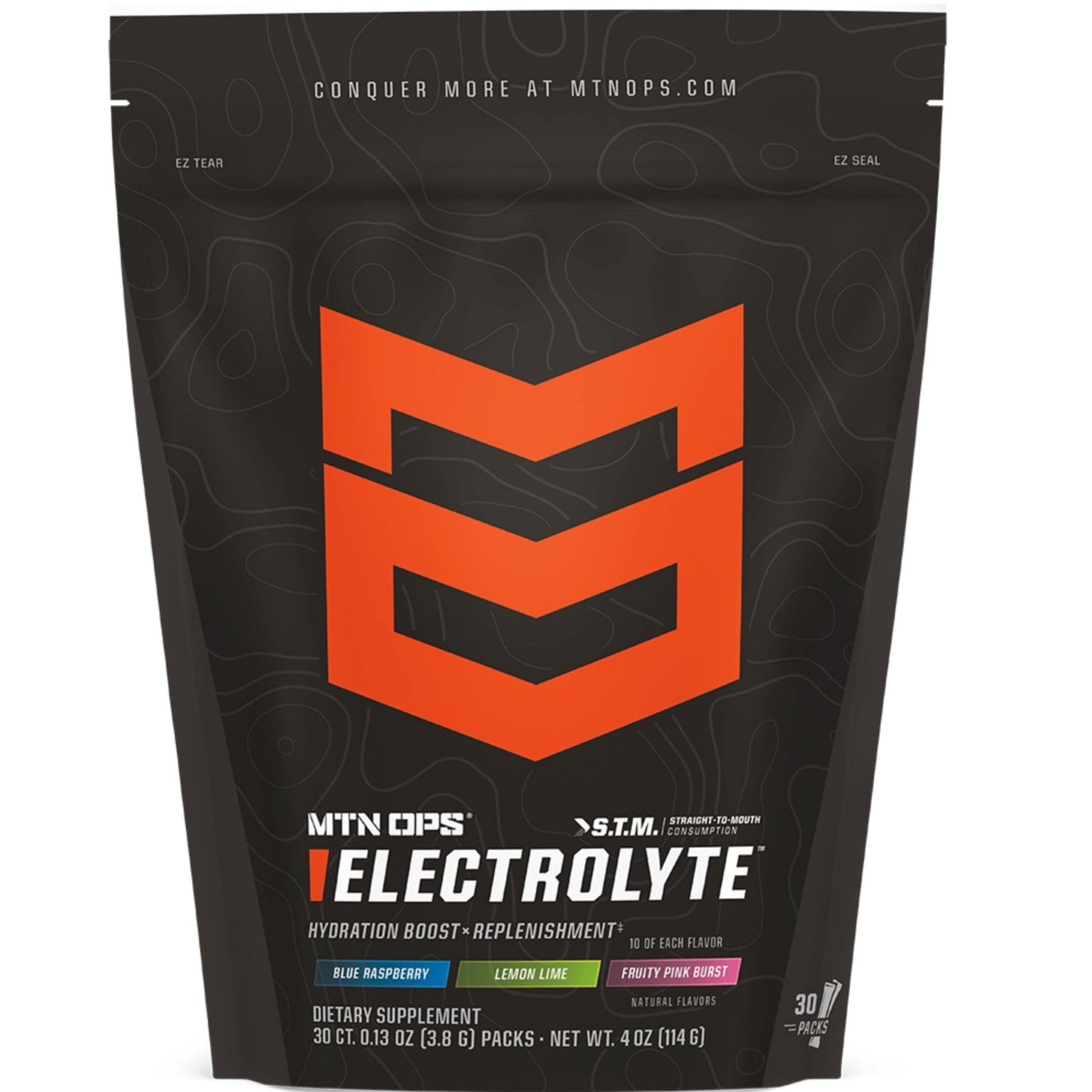 MTN OPS Sugar Free Electrolyte Packets Powder, 4-Count
