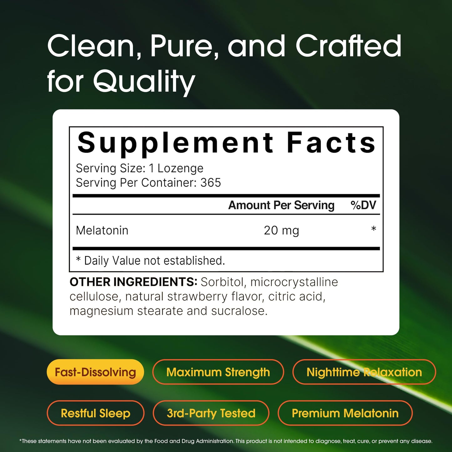 NatureBell Melatonin 20mg Tablets, 240 Count
