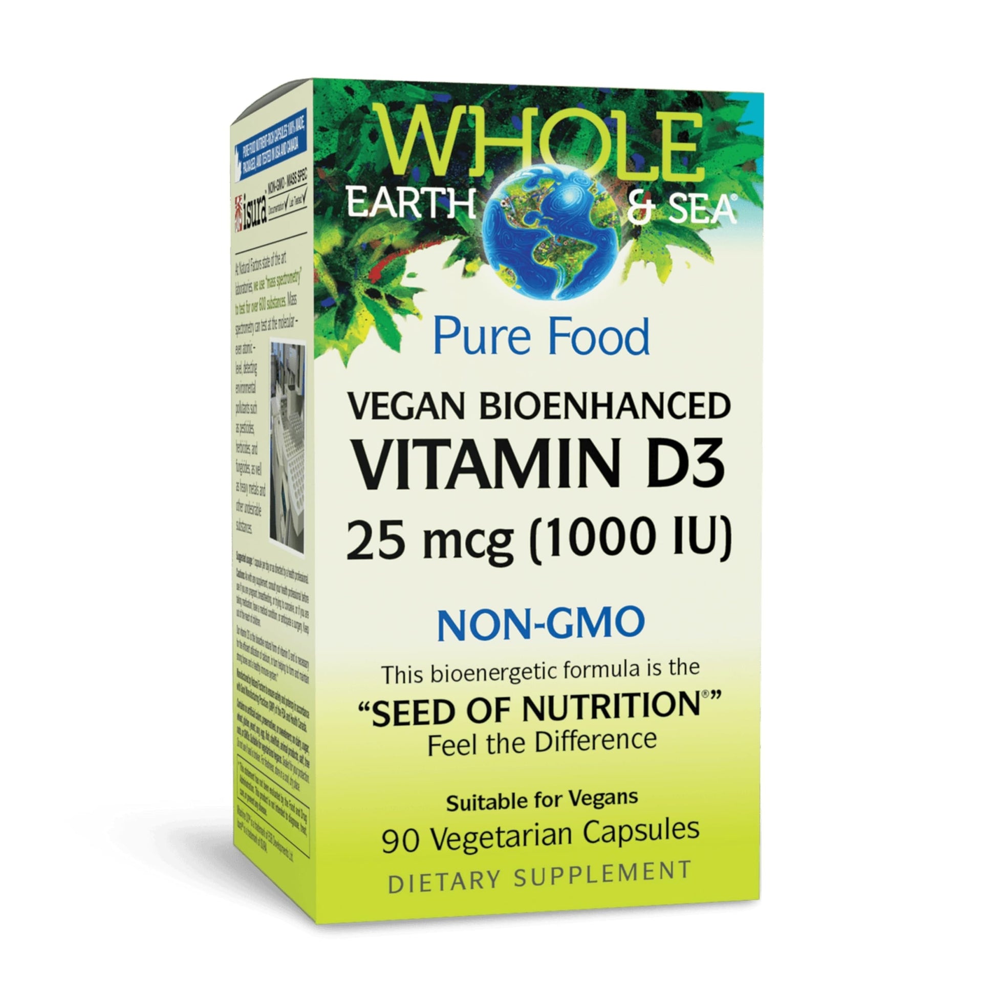 Natural Factors Whole Earth & Sea Vitamin D3 Capsules, 90 Count