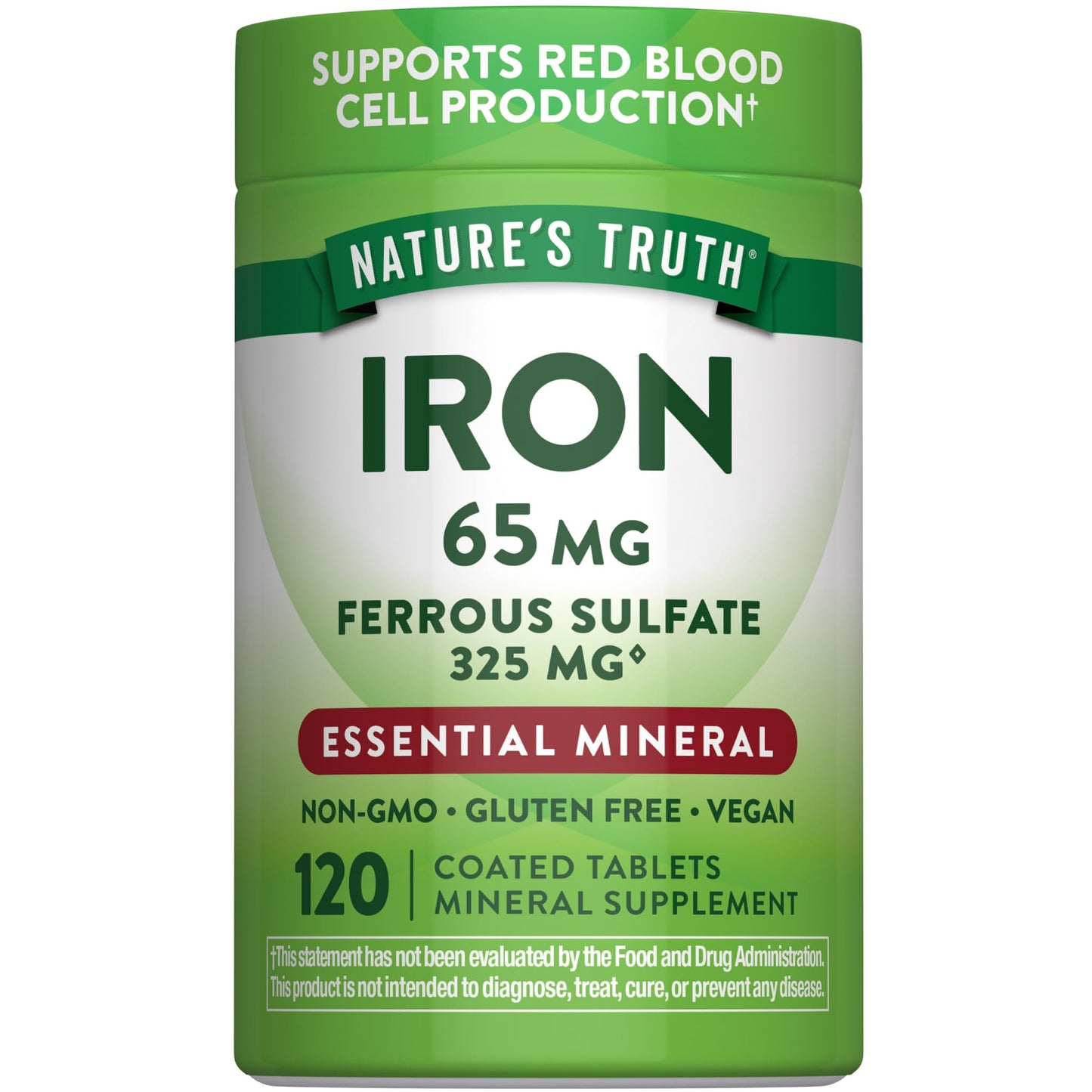 Nature's Truth Iron Supplement 120 Tablets