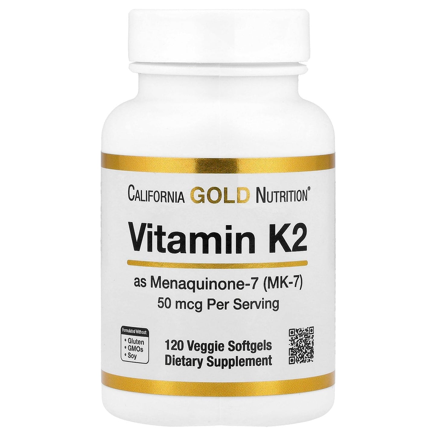 Lake Avenue Vitamin K2 (as Menaquinone-7) 50 mcg Softgels, 120 Softgels
