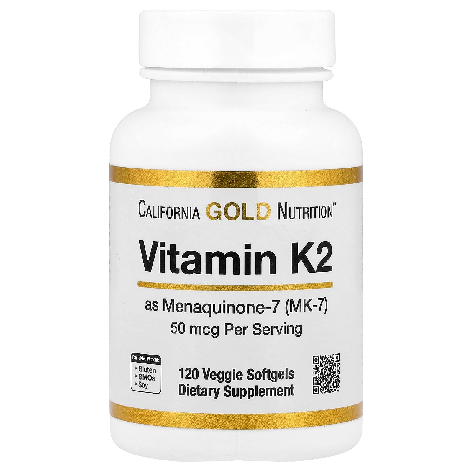 Lake Avenue Vitamin K2 (as Menaquinone-7) 50 mcg Softgels, 120 Softgels