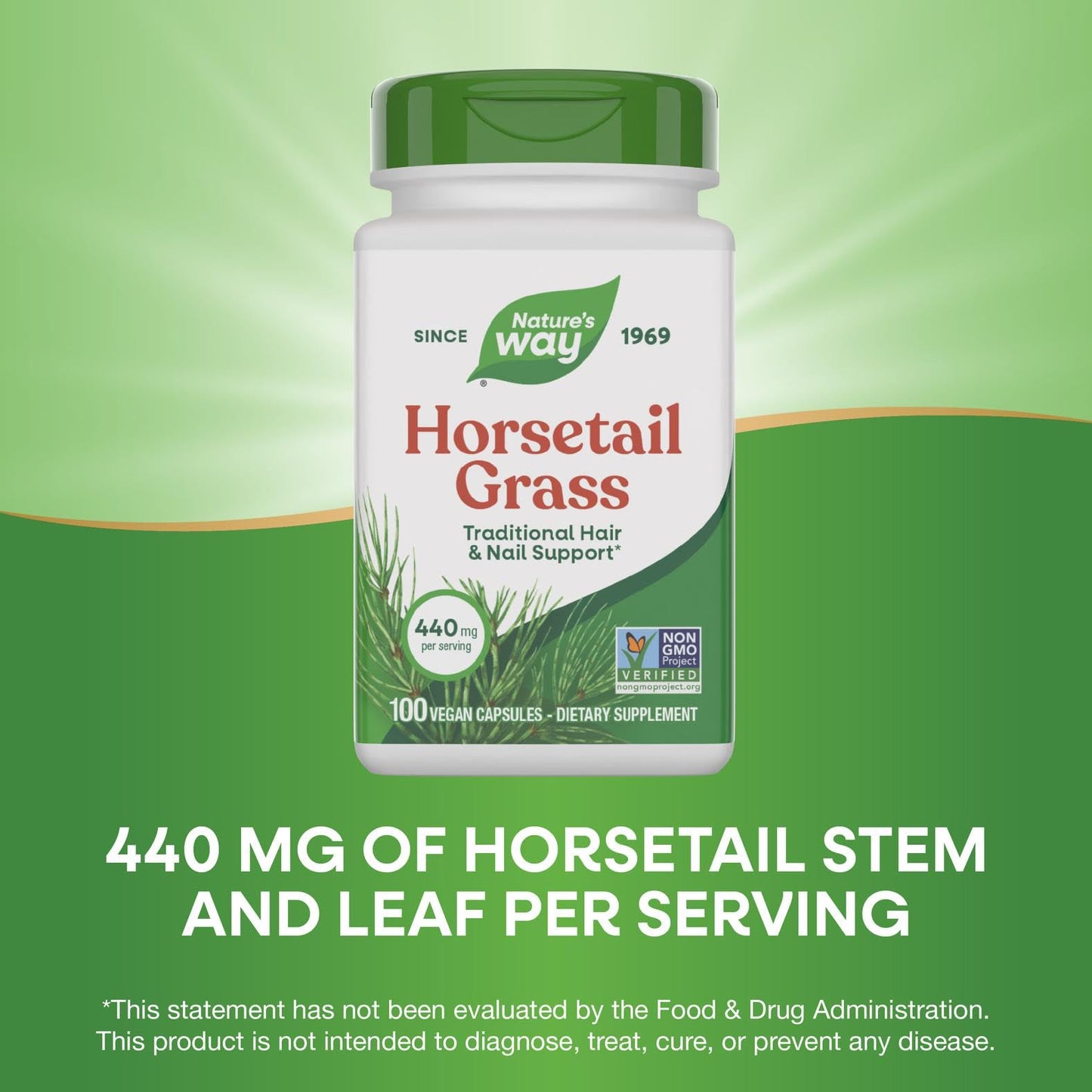 Nature's Way Horsetail Grass Capsules, 100 Count