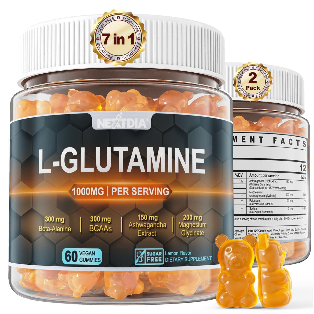 Nextdia L-Glutamine Gummies 120 Count