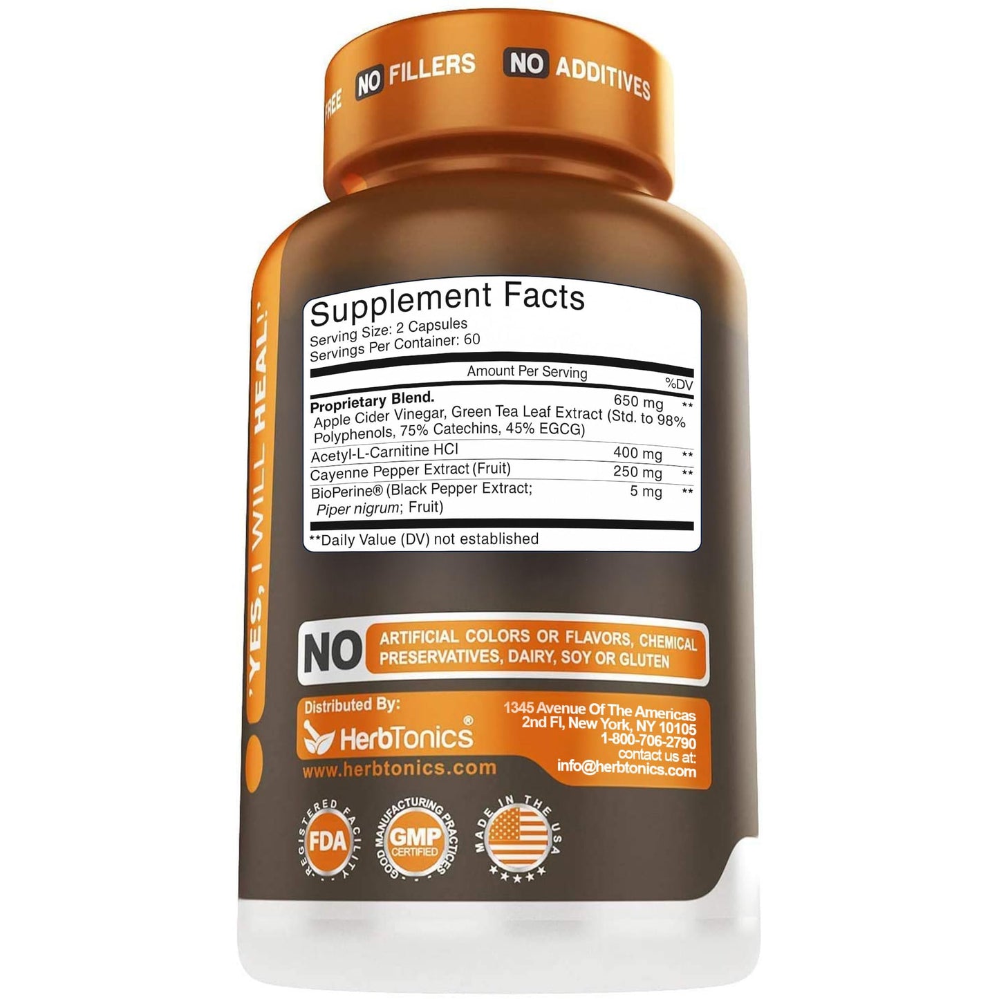 Herbtonics Thermogenic Supplement Capsule 120 Capsules