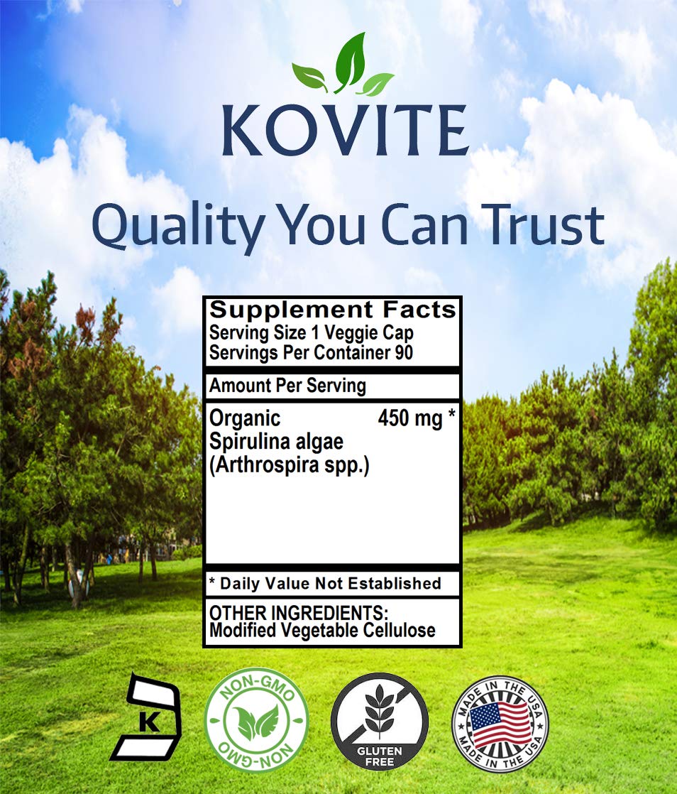 Kovite Spirulina Capsules 90 Capsules