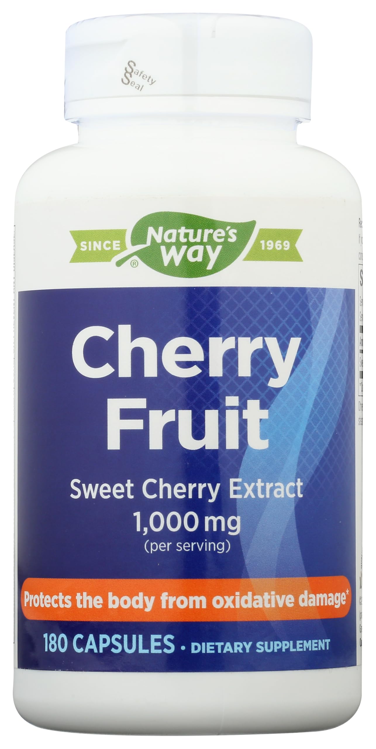 Nature's Way Cherry Fruit Sweet Cherry Extract Capsules 180 Count