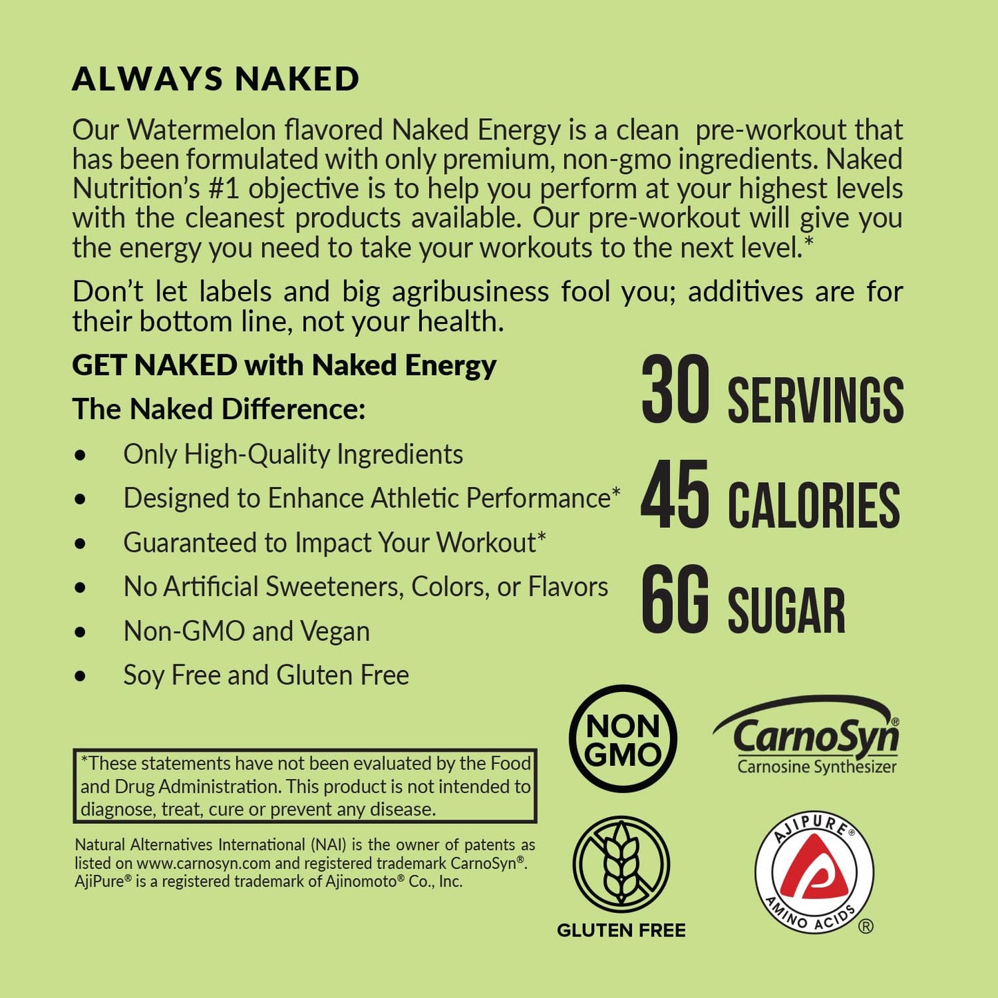 NAKED Watermelon Energy Powder 16.9 oz