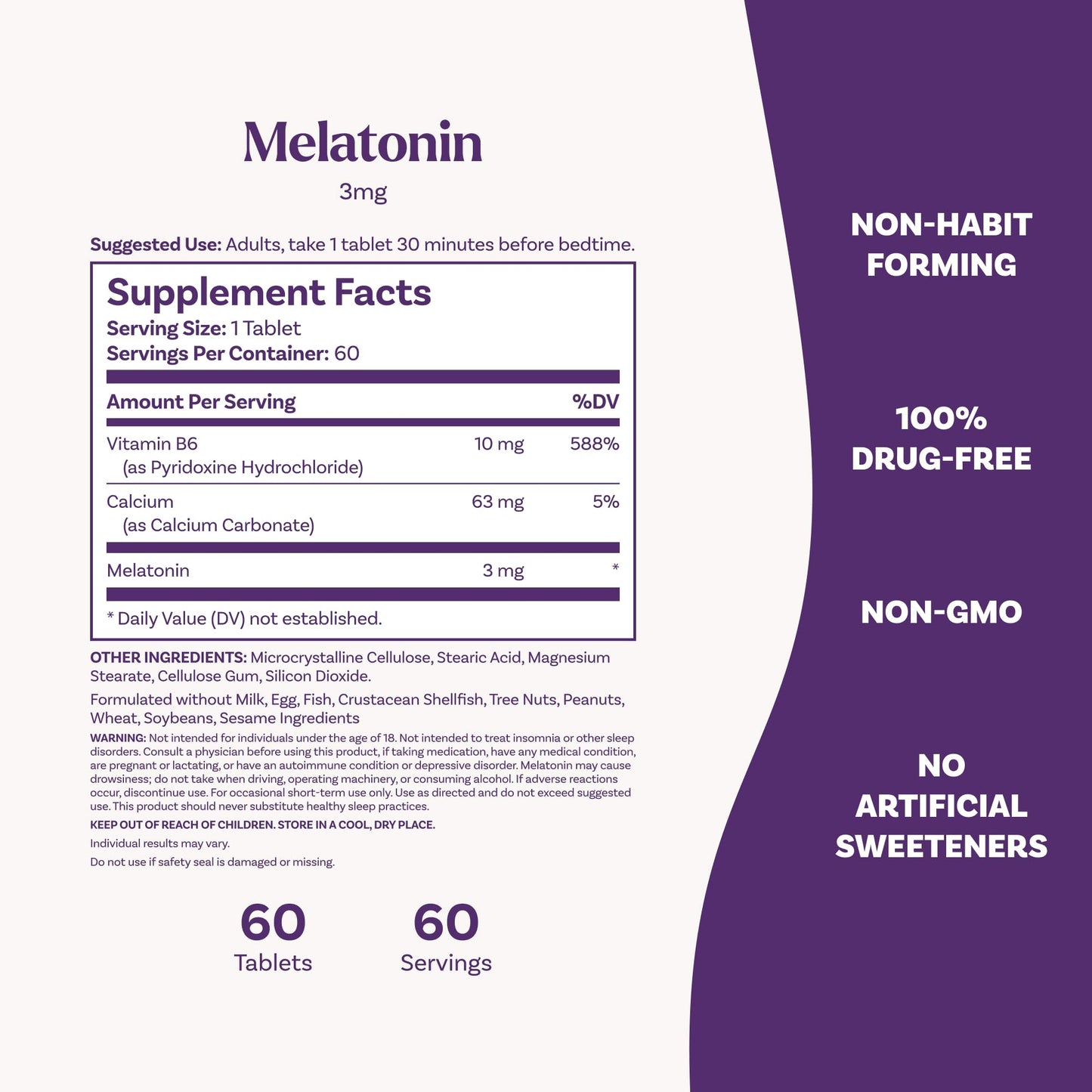 Natrol Melatonin 3 mg Tablet, 60 Tablets