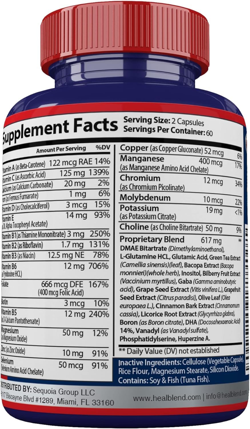 Healblend Neuro Plus Brain & Focus Formula, 120 Capsules