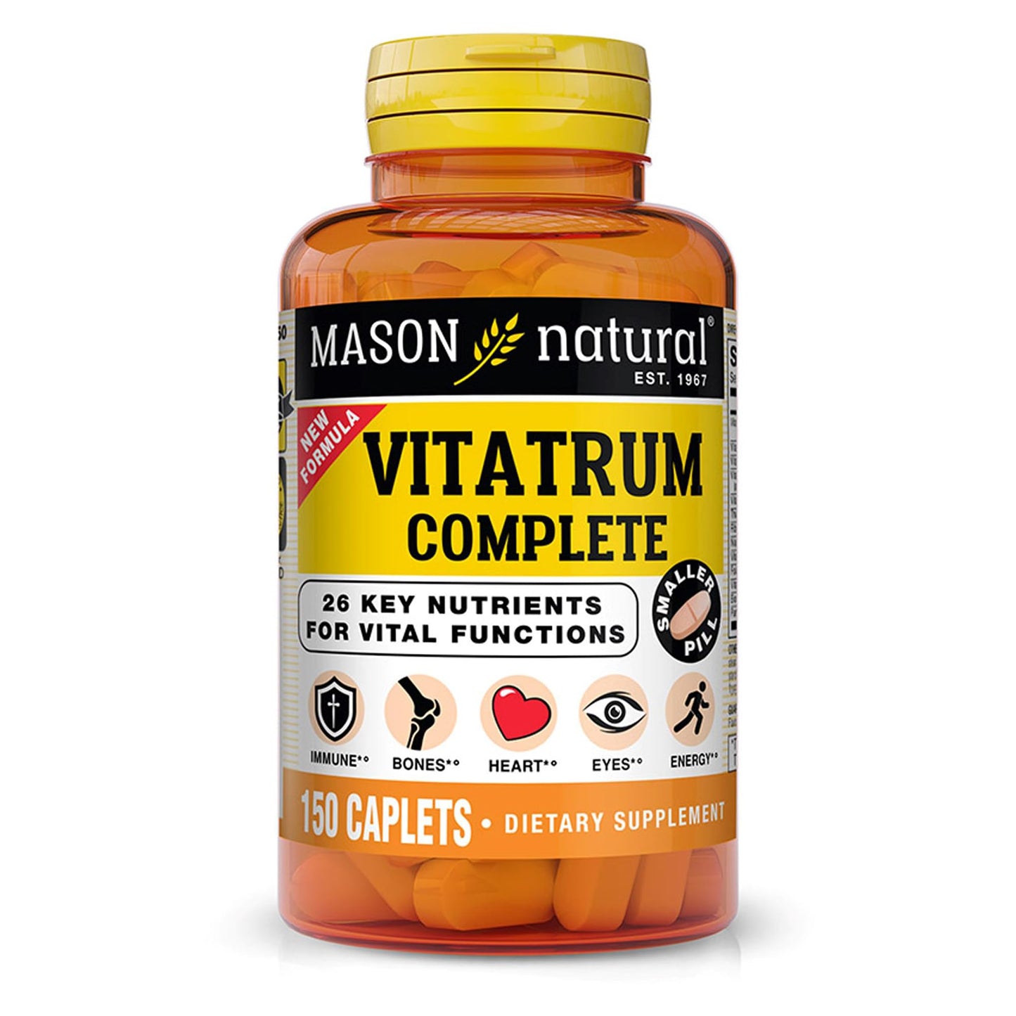 MASON NATURAL Vitatrum Complete Multivitamin, Multimineral Caplets, 150 Count