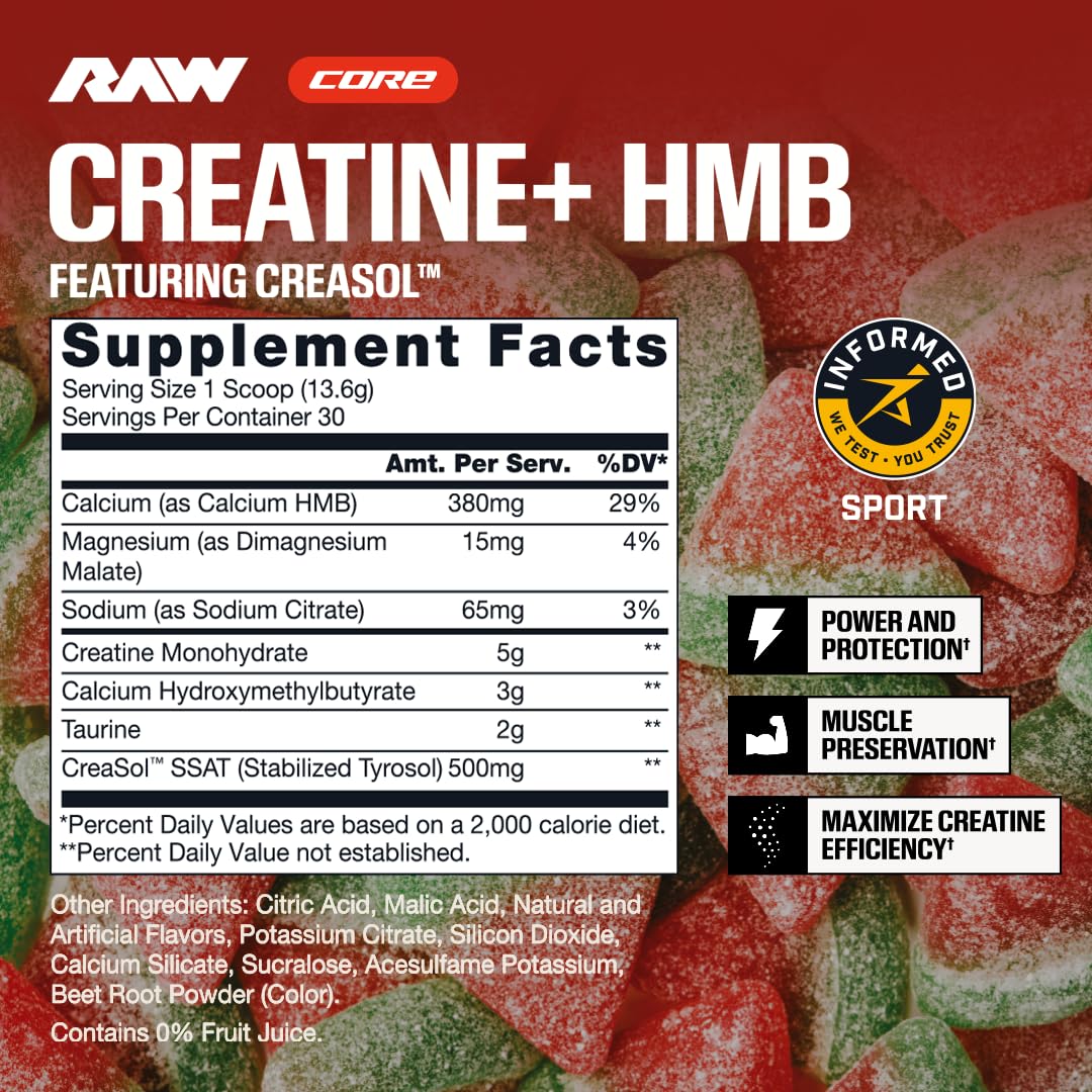 RAW Creatine Plus Powder 14.5 Ounce