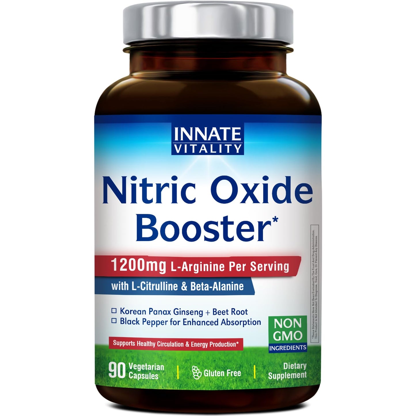 Innate Vitality Nitric Oxide Booster Supplement Capsules, 90 Count