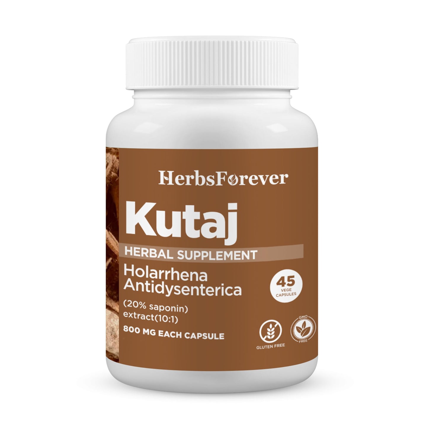Herbsforever Kutaja Holarrhena Antidysenterica Digestion Care Capsules 45 Count