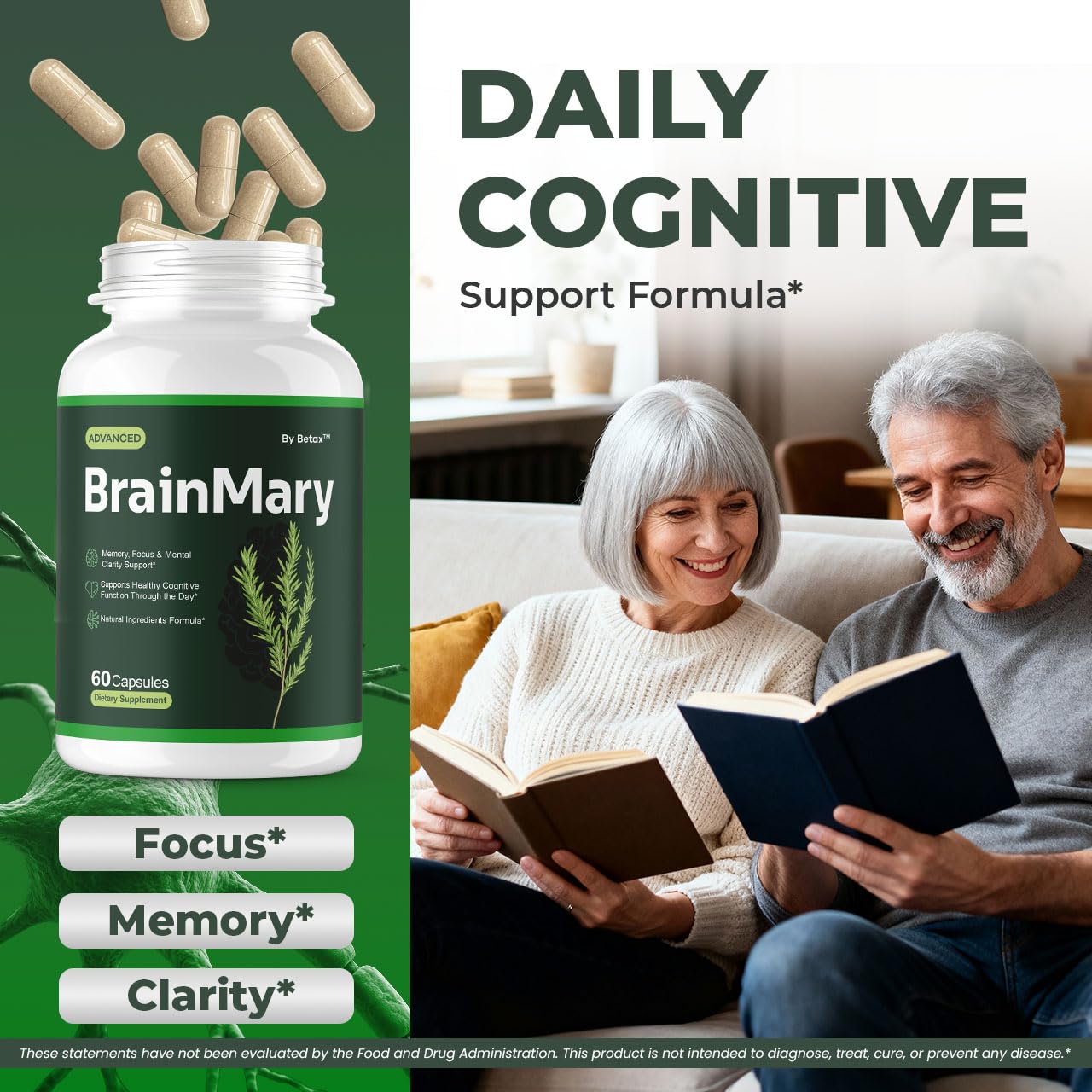 BetaX Brain Mary Capsules, 300 Capsules