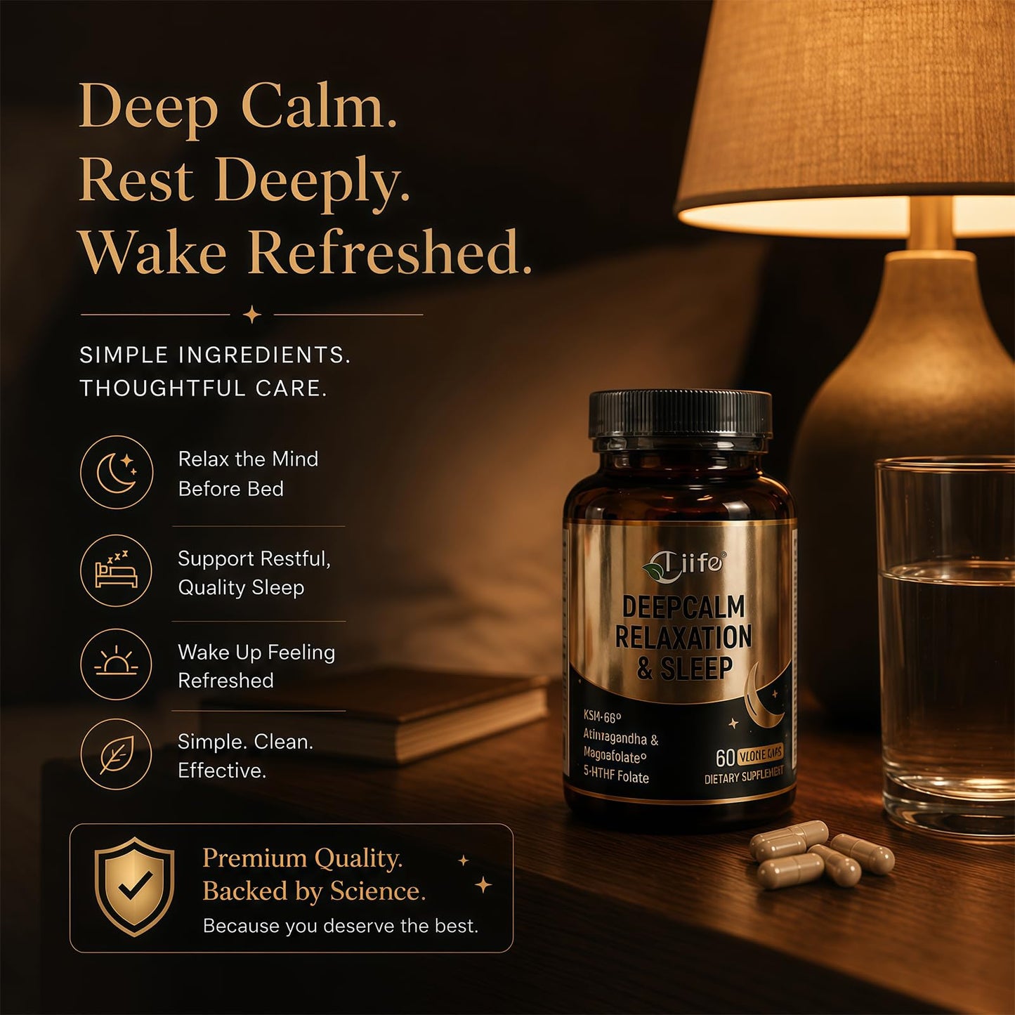 LIIFE DeepCalm Relaxation & Sleep Capsule 60 Veggie Capsules
