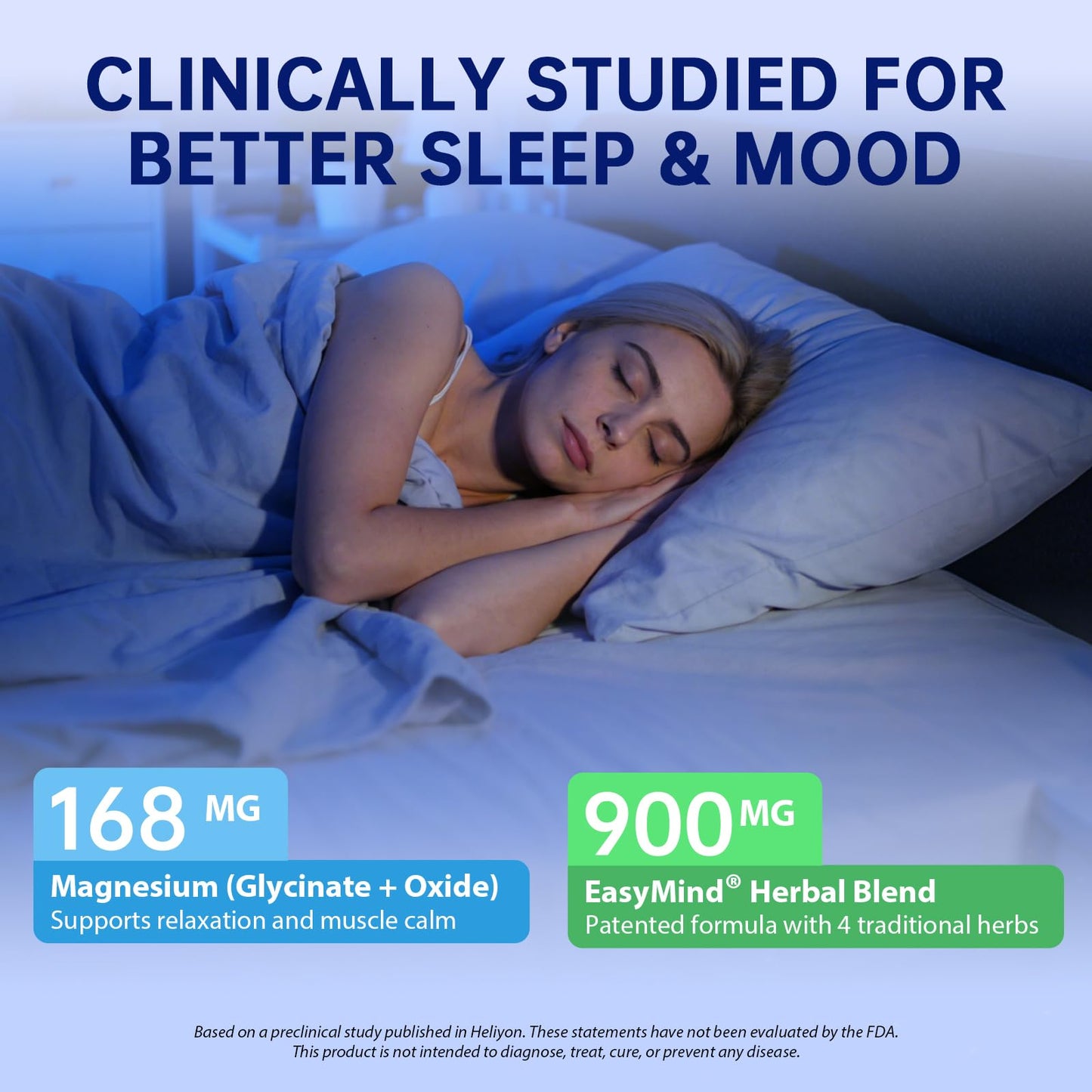 PureBotan EasyMind Magnesium Sleep Aid for Adults Capsule, 60 Count