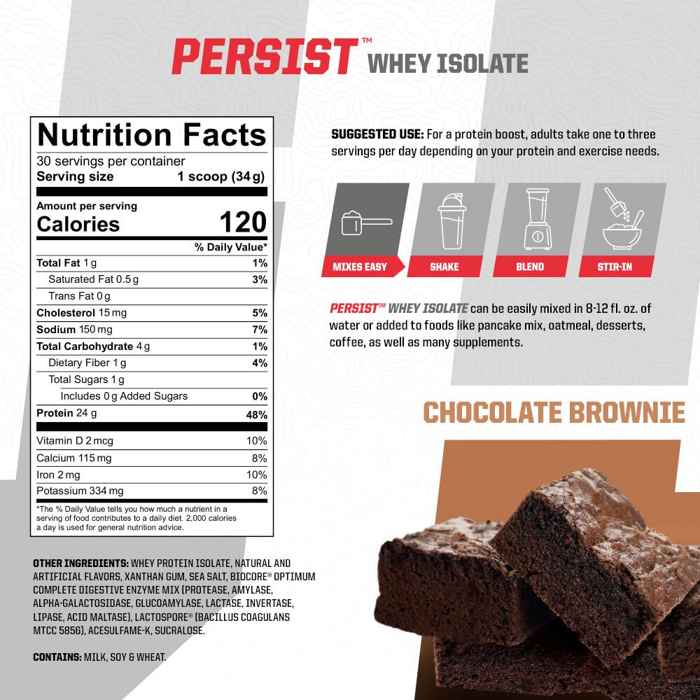 Undefined Nutrition Persist Whey Isolate Powder, 30 Servings