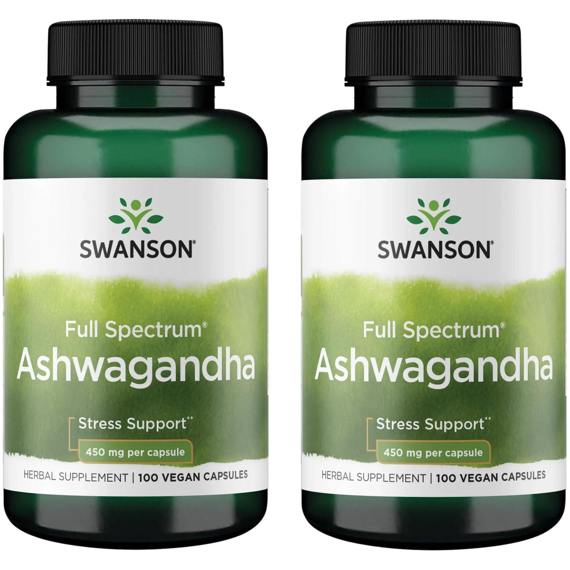 Swanson Ashwagandha Powder Supplement Vegan Capsules 200 Capsules