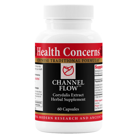Health Concerns Channel Flow Corydalis Root Extract Muscle Relaxation & Pain Support Chinese Herbal Formula, 60 Capsules