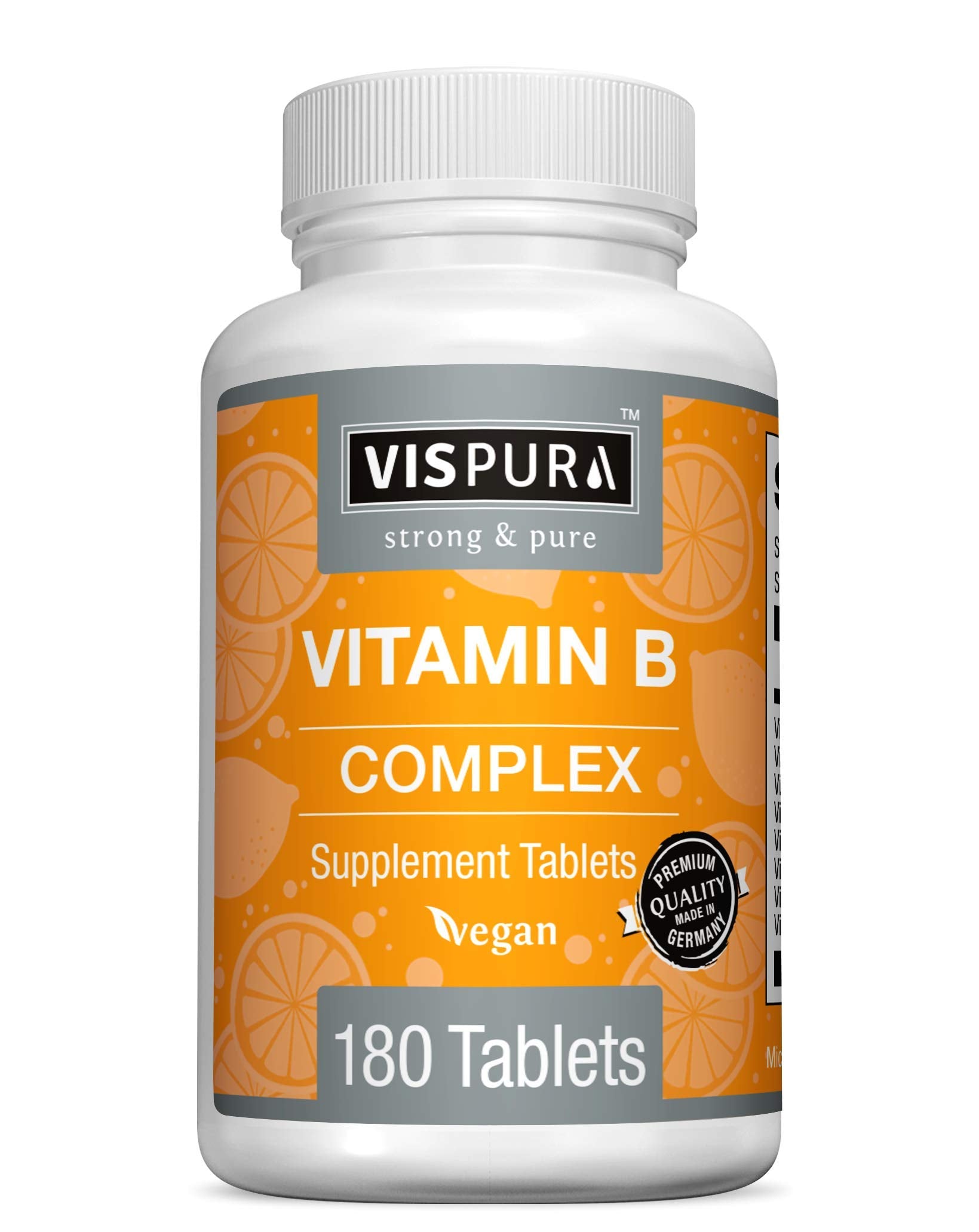 VISPURA Vitamin B-Complex Tablets 180 Count