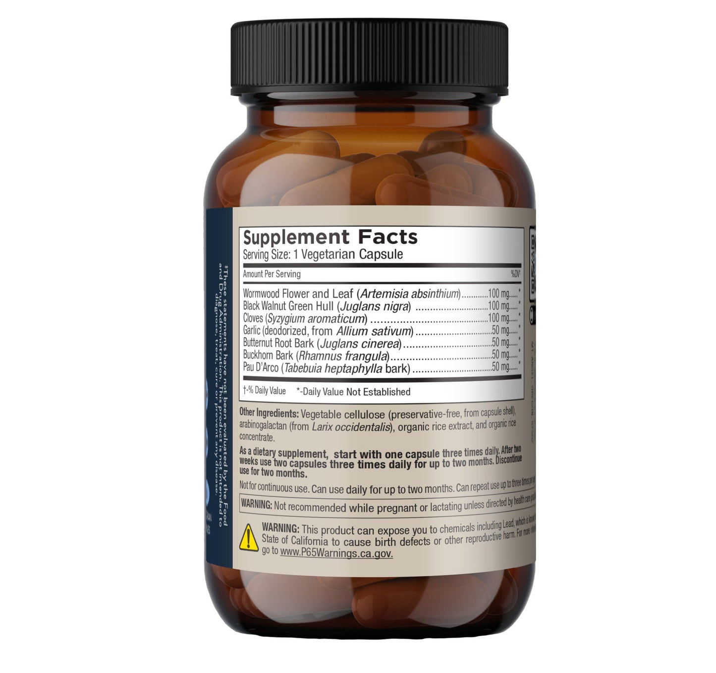 Mt. Angel Vitamins para Response Intestinal Health Support Digestive Aid Black Walnut Wormwood Non-GMO Vegan 60 Capsules