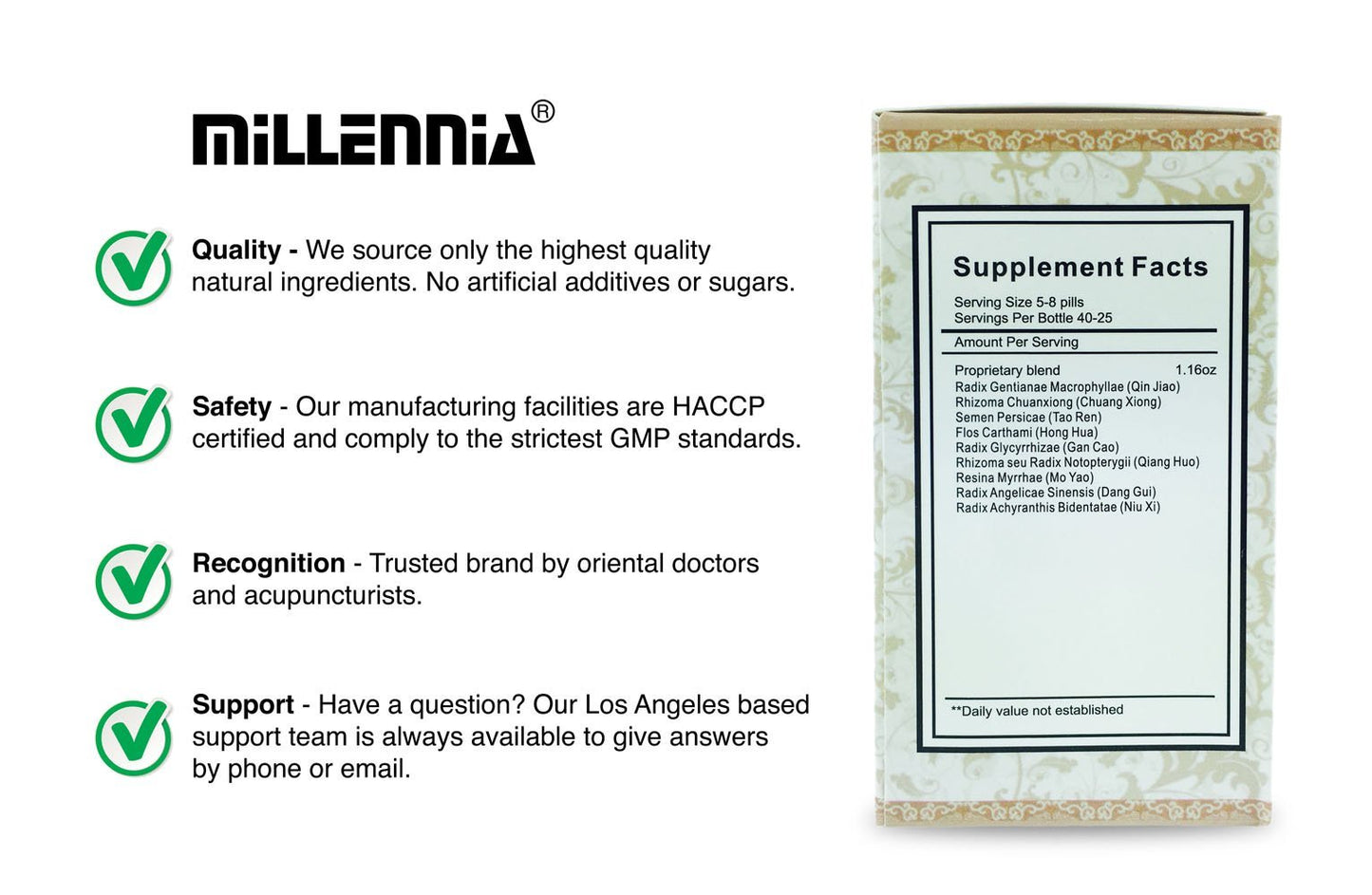 MILLENNIA Shen Tong Zhu Yu Wan Capsules 1 Bottle (200 Pills)