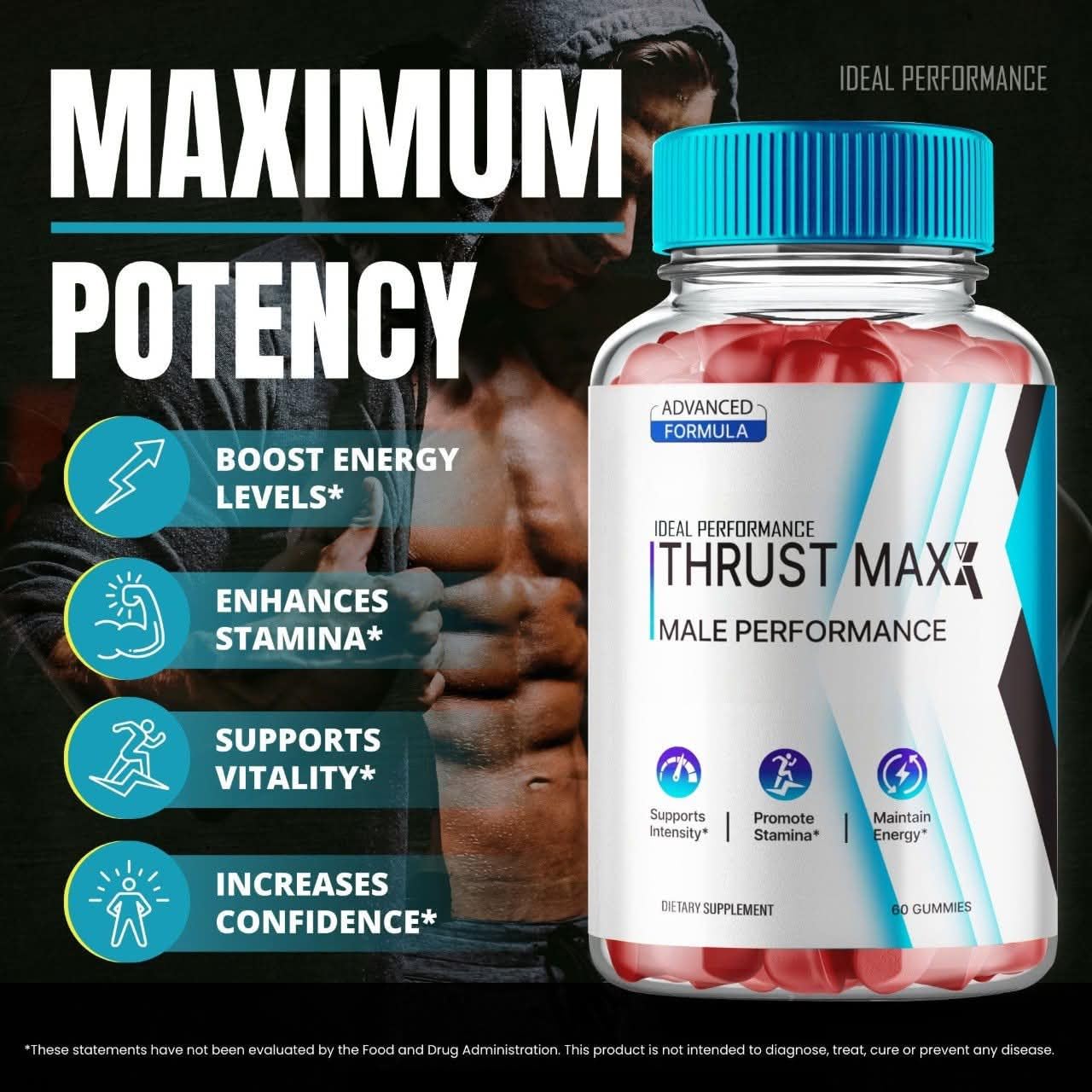 IDEAL PERFORMANCE Thrust Maxx Gummies 180 Gummies