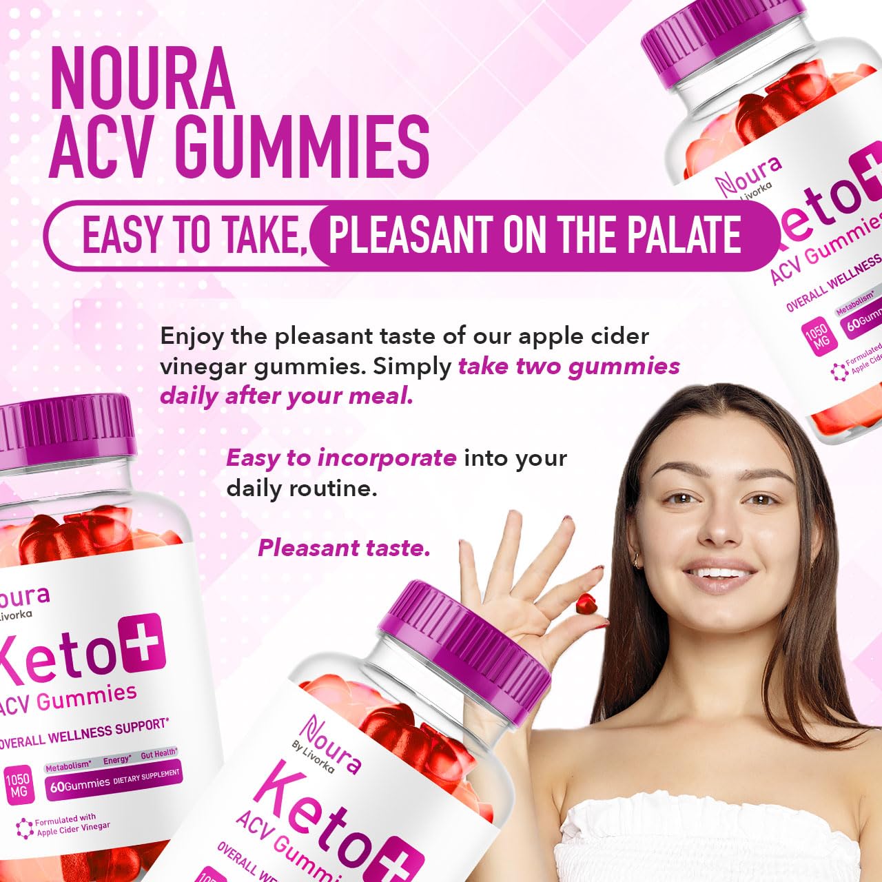 LIVORKA Noura Keto ACV Gummies, 60 Count