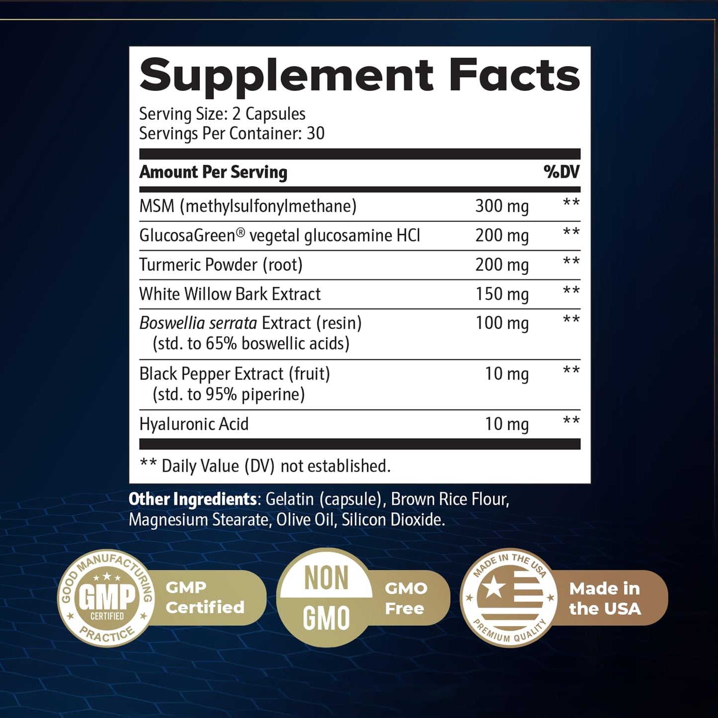 Nature’s NutriWave SynoVitta – Natural Joint Support Supplement with MSM, Glucosamine, Turmeric & Boswellia, 180 Capsules