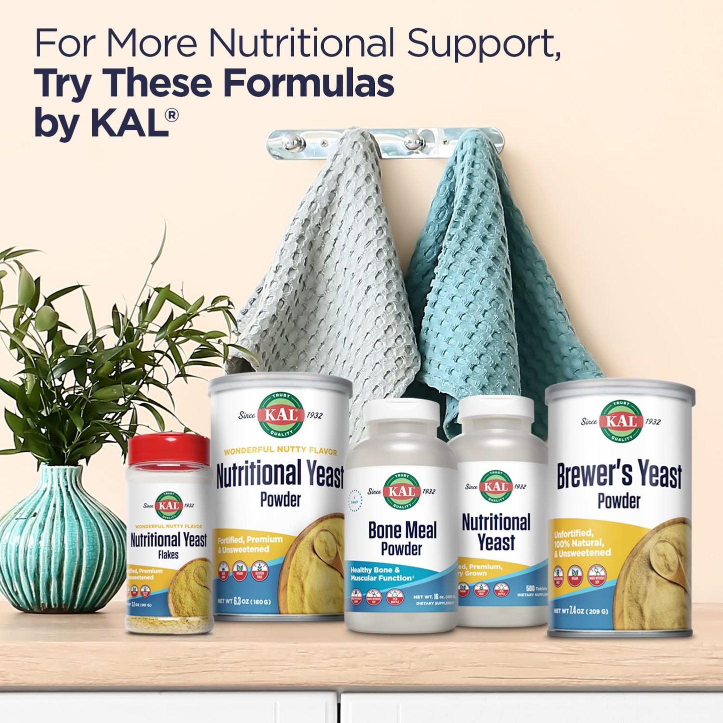 KAL Nutritional Yeast Supplement, 500 Tablets
