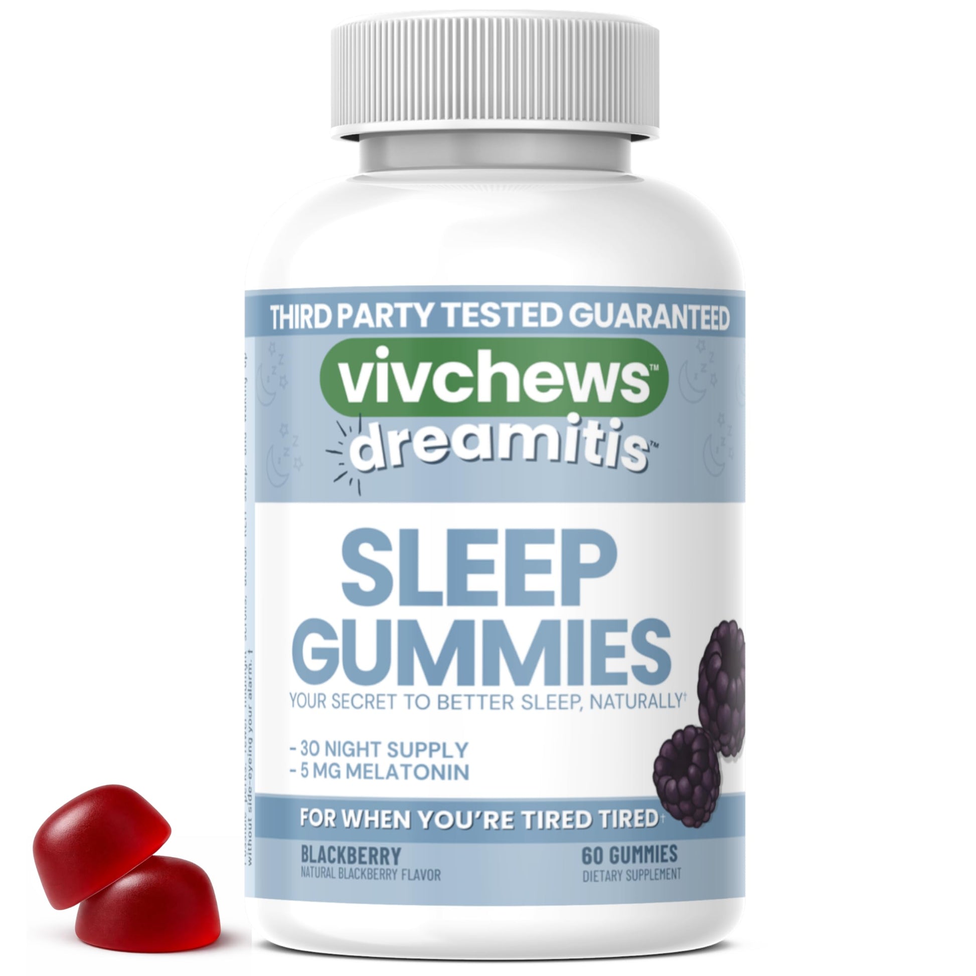 vivchews Nighttime Sleep Gummies, 60 Count