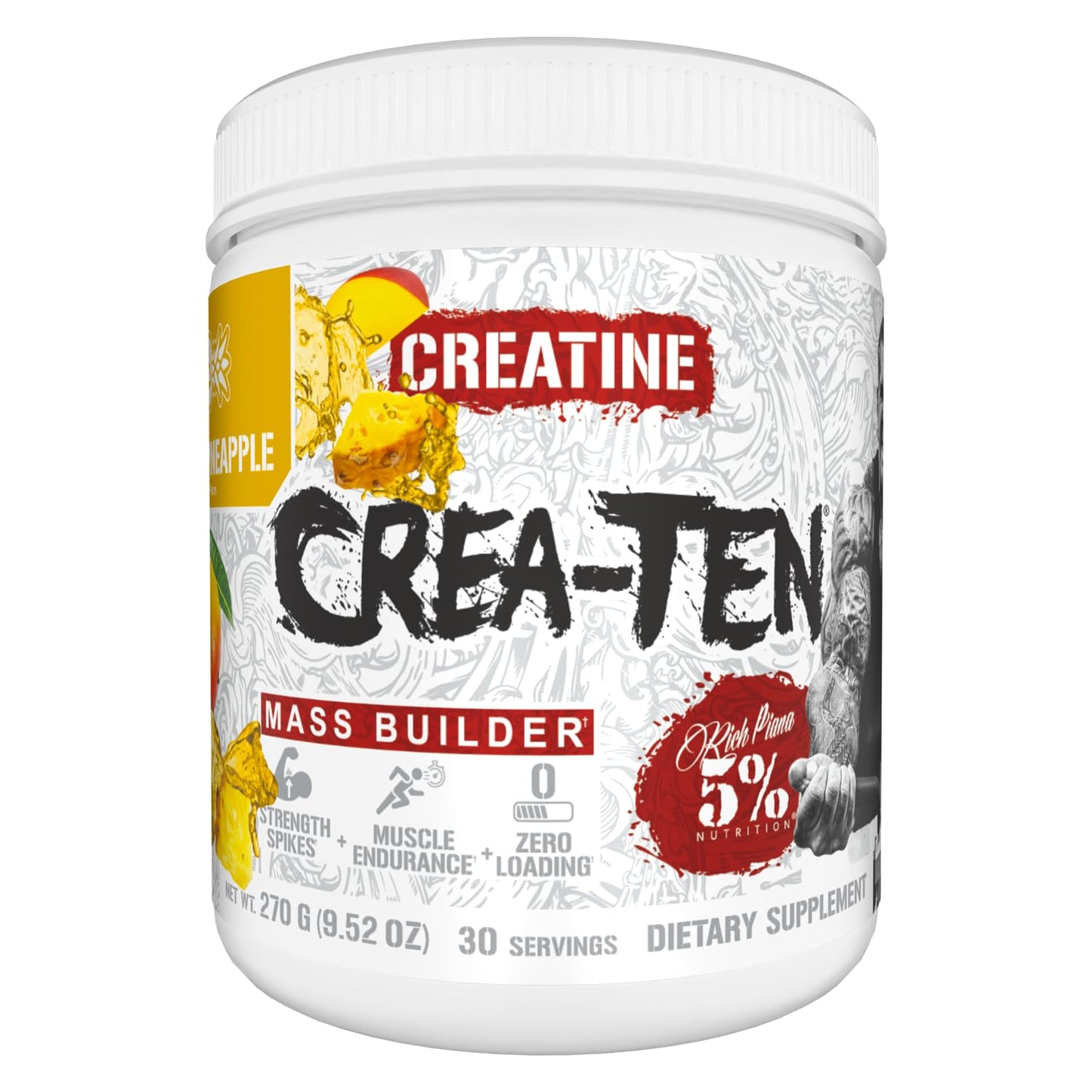 5% Nutrition CreaTEN Creatine Complex + Accelerators Powder 7.94 Ounce