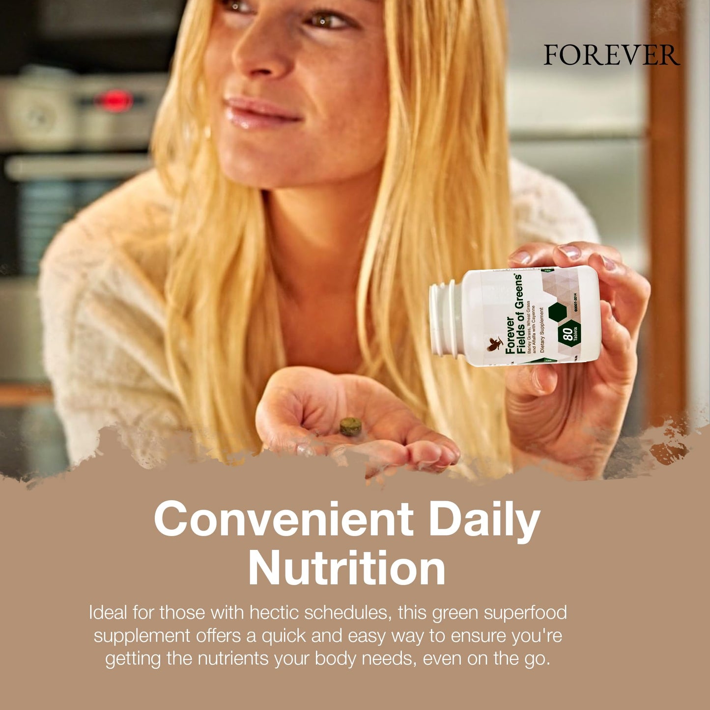 Forever Living Products Fields of Greens Tablets, 80 Count