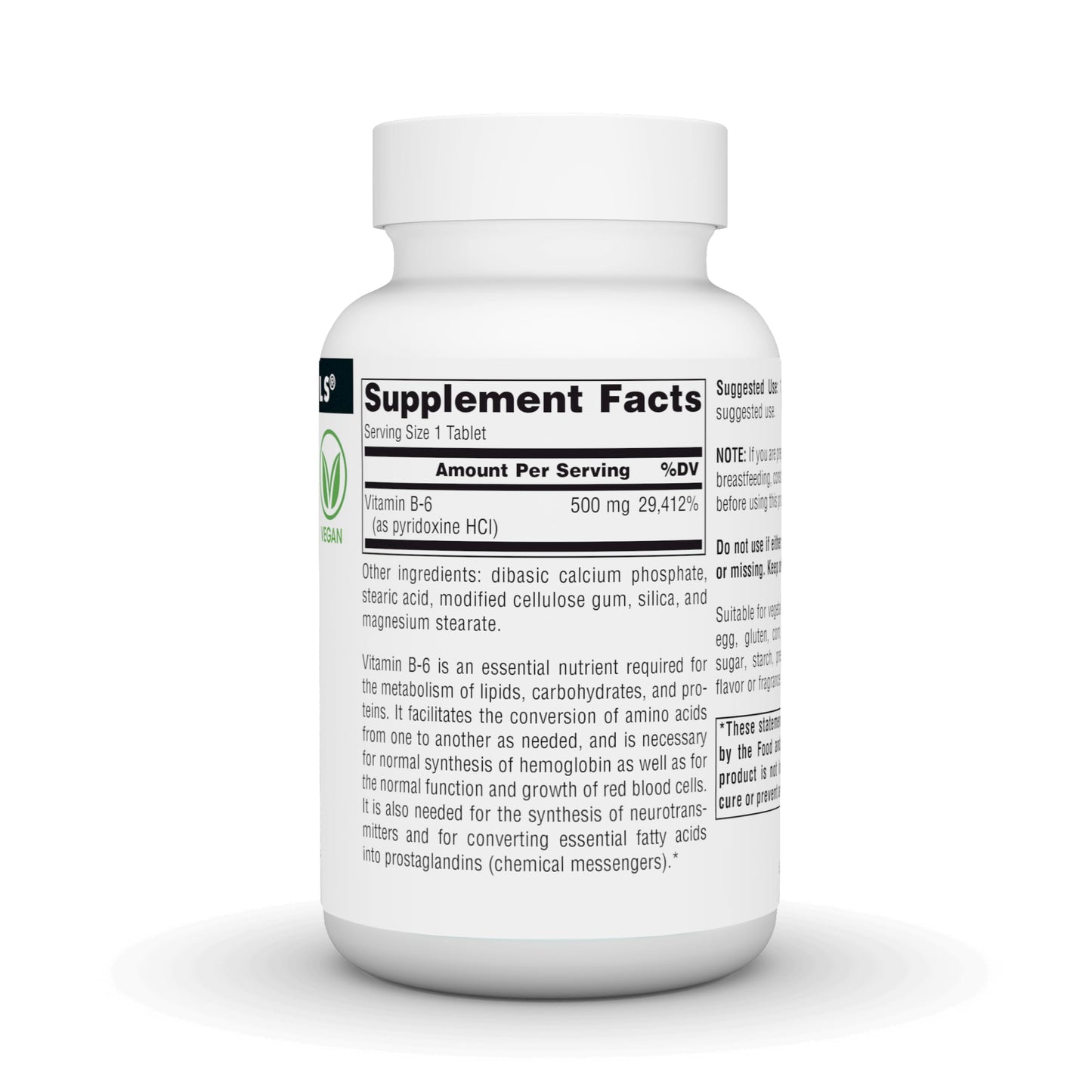Source Naturals Vitamin B-6-500 mg Tablet, 100 Tablets