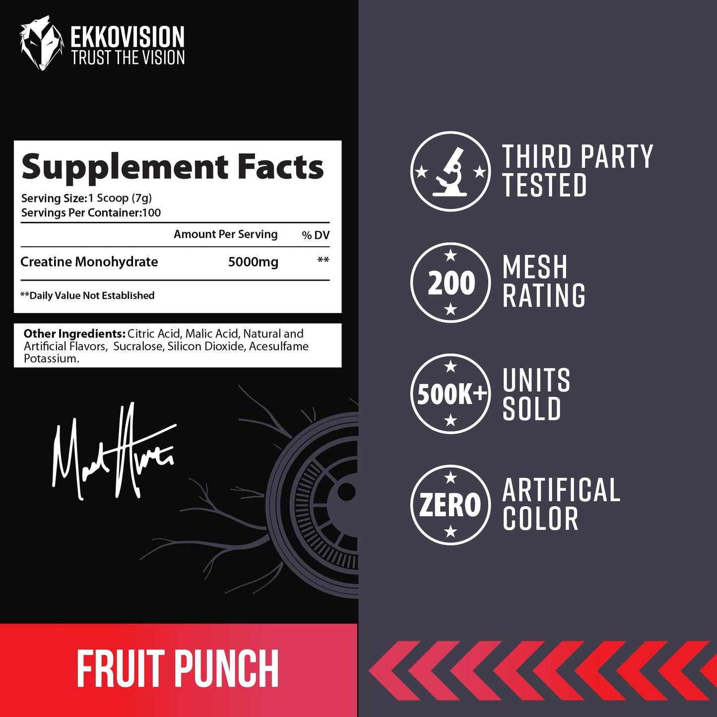Ekkovision Creatine Monohydrate Powder 17