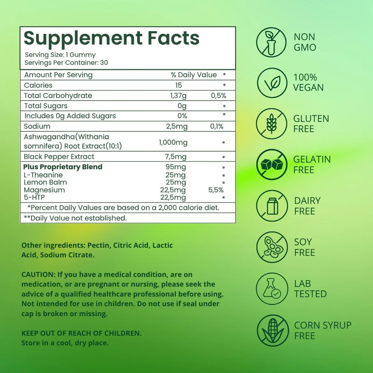 Riev Ashwagandha + L-Theanine Gummies, 30 Gummies