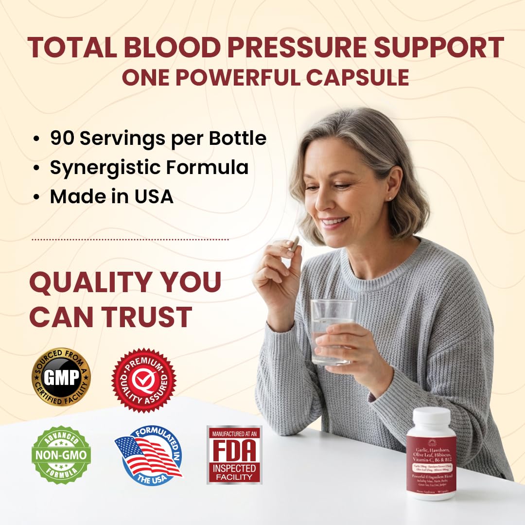 Lusana Health Blood Pressure Support Capsule, 90 Count